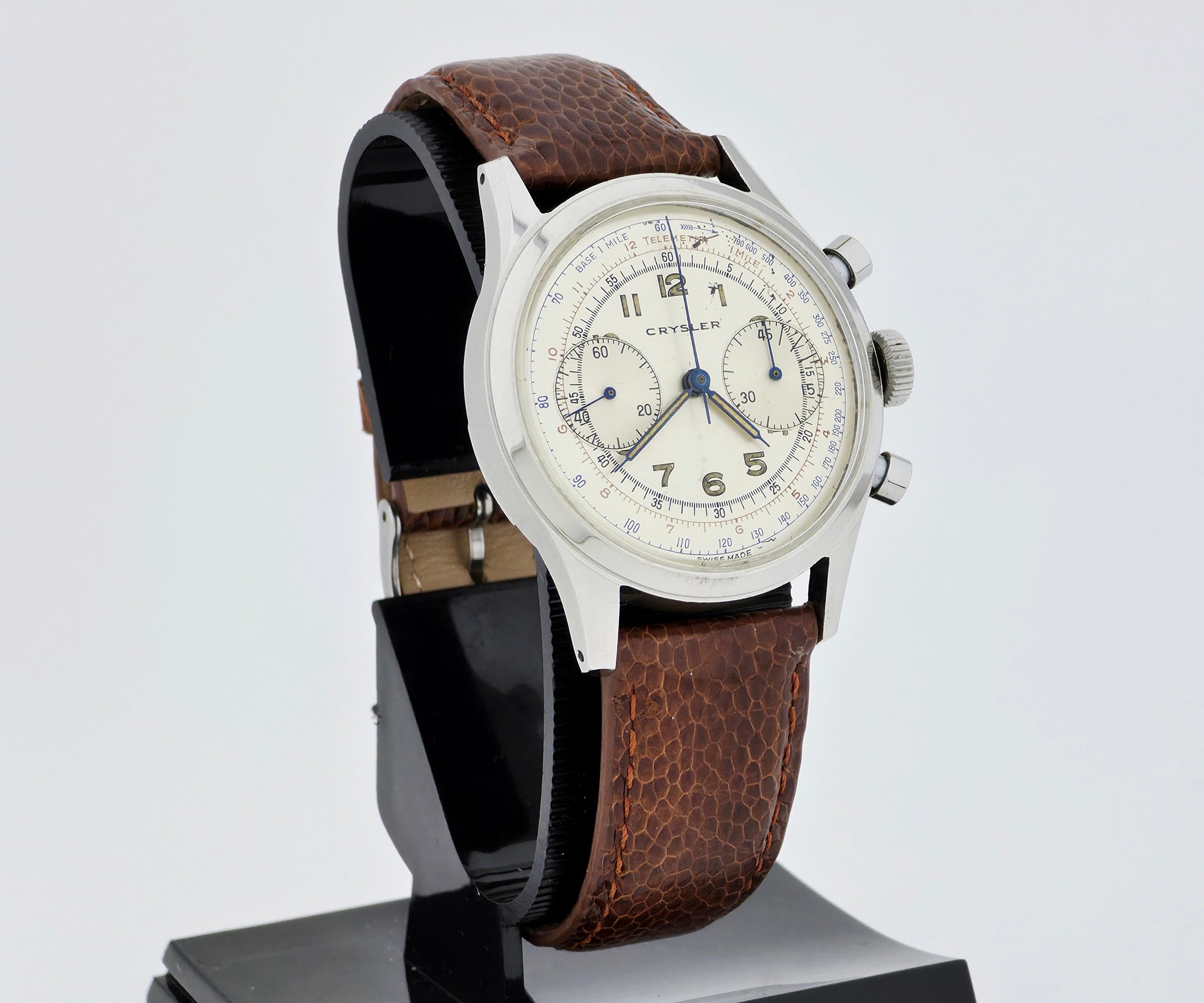1940s Vintage CRYSLER & Co chronograph mechanical, Venus 175 Steel case 38mm