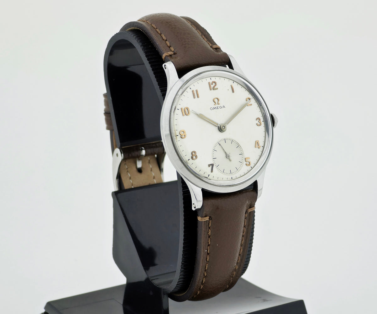 Rare 1940s OMEGA Mechanical Cal. 28 Steel case 35mm for Men’s Ref: 2403/1