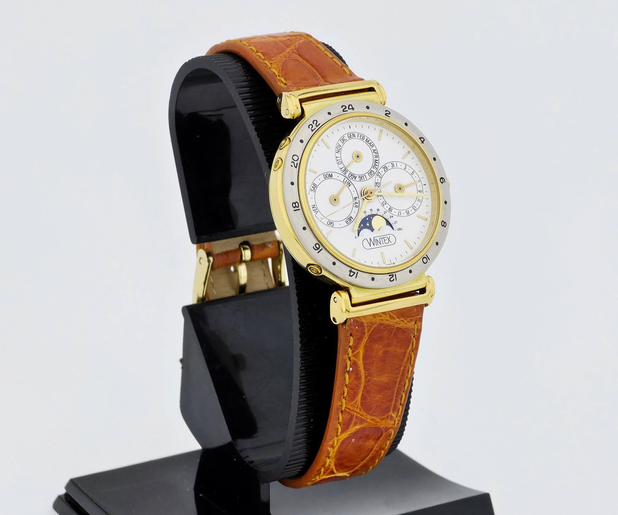 Rare WINTEX MoonPhase Full-Calendar Automatic, Two-tone Unisex watch 33mm