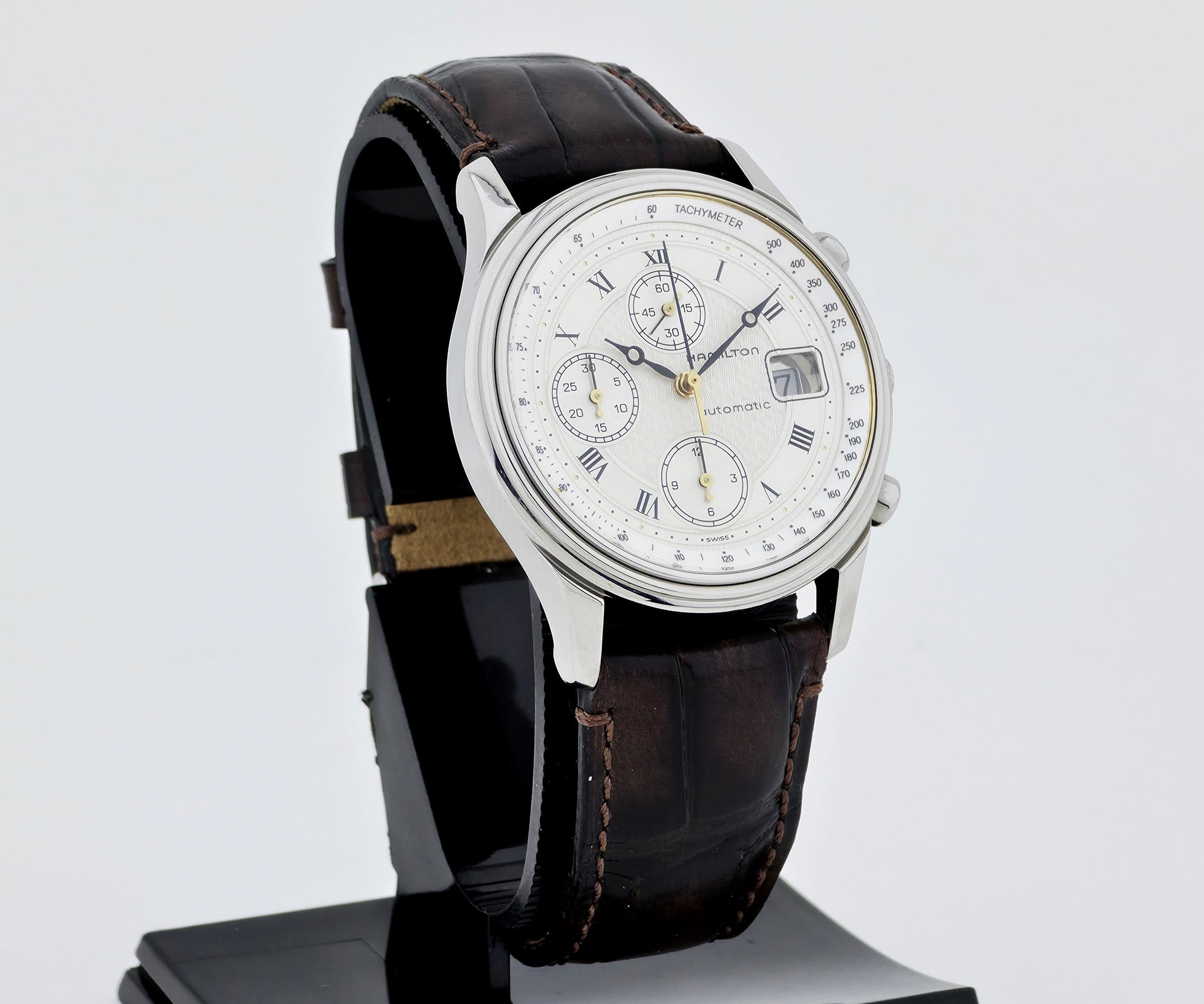 Rare HAMILTON Chronograph Automatic Cal. 2892 Steel case 38mm Ref: 9037