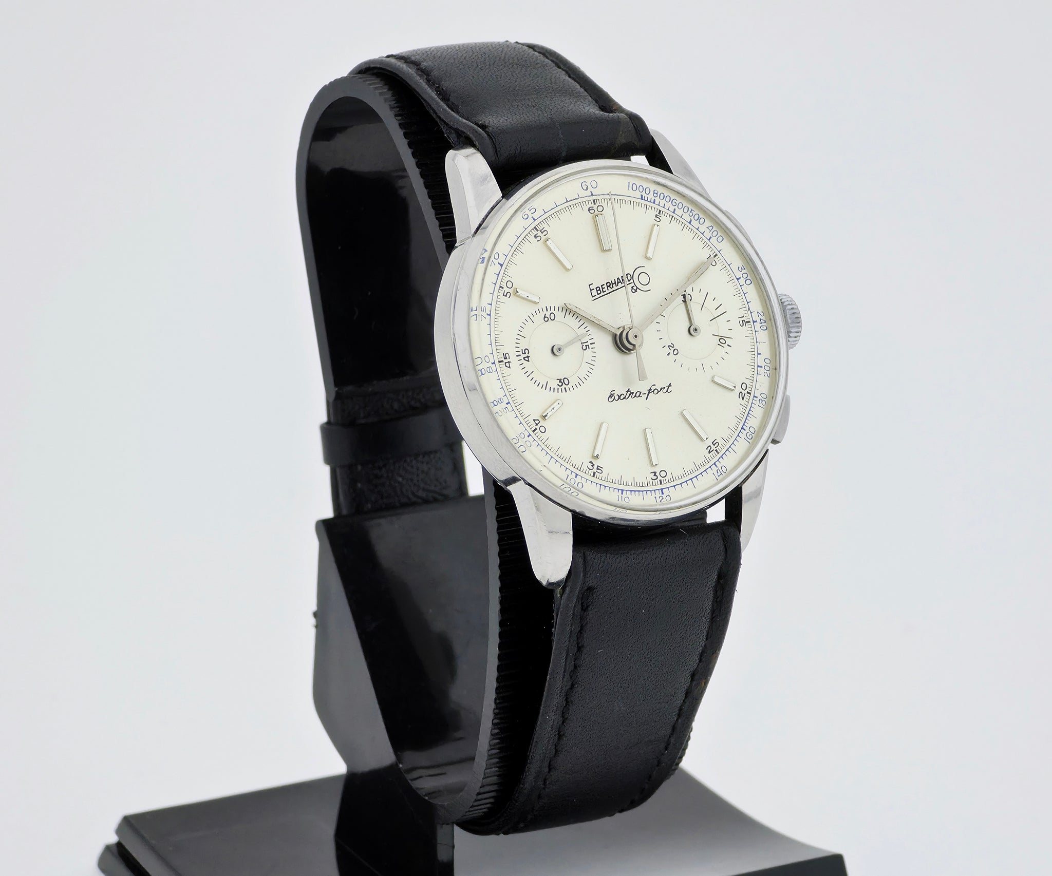 Vintage Eberhard & Co Extra-Fort Chronograph mechanical Cal. 310-8 Steel 36mm Ref: 31003