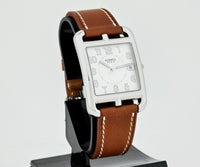 HERMES Cape Cod Quartz, 33mm Square Steel Men's Watch Ref: CC1.810