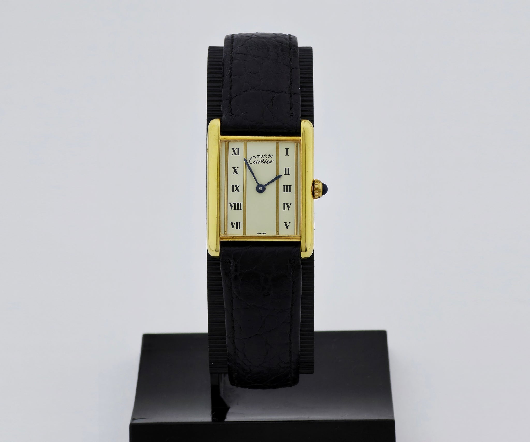 Cartier Tank Vermeil Quartz, 925 Silver & Gold plated Unisex watch Ref: 590005