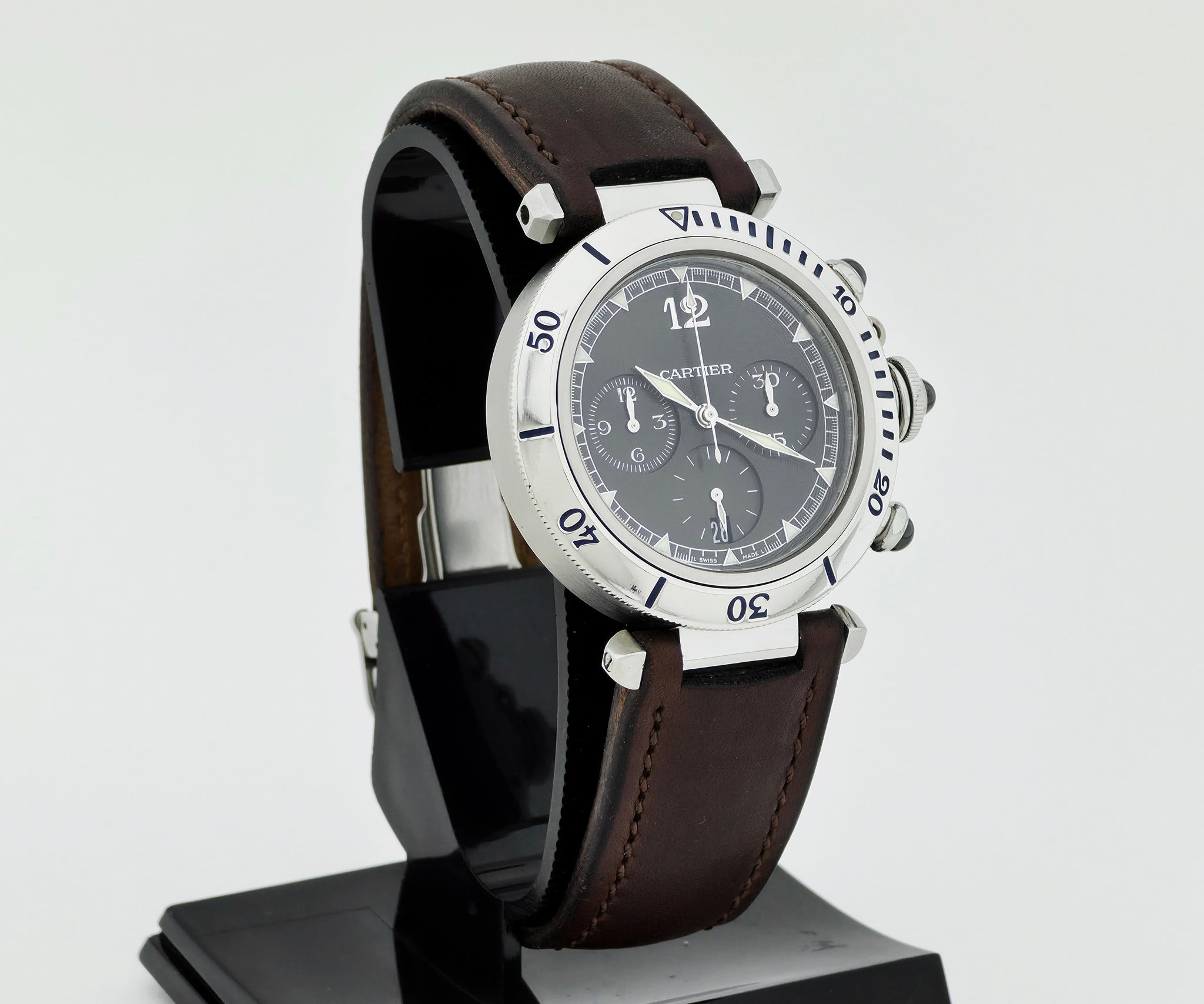 Cartier Pasha Chronograph Automatic Cal. 205 Steel case 38mm Ref: 2113