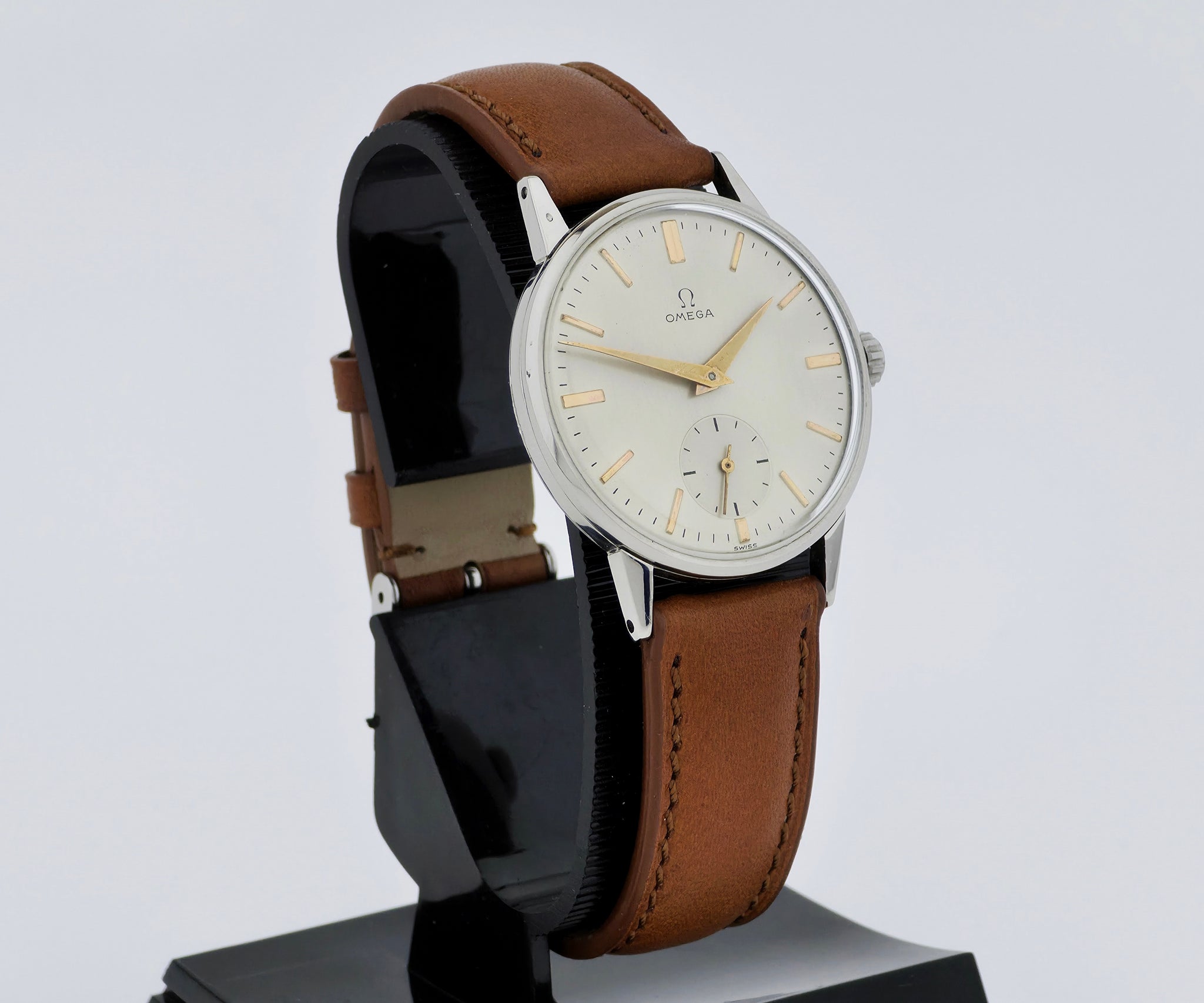 Vintage OMEGA mechanical Cal. 30 T2 PC 35mm Stainless Steel Men's watch Ref: 2271-1
