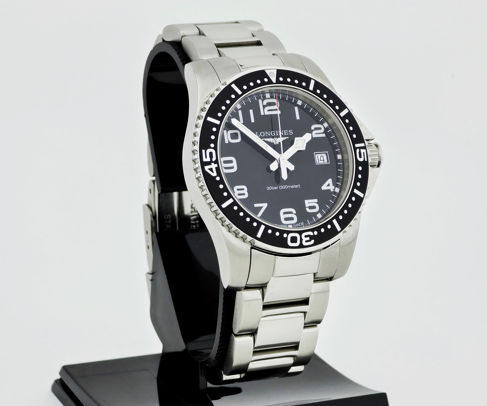 LONGINES HydroConquest 300m Quartz 41mm Steel Men's Watch Ref: L3.689.4