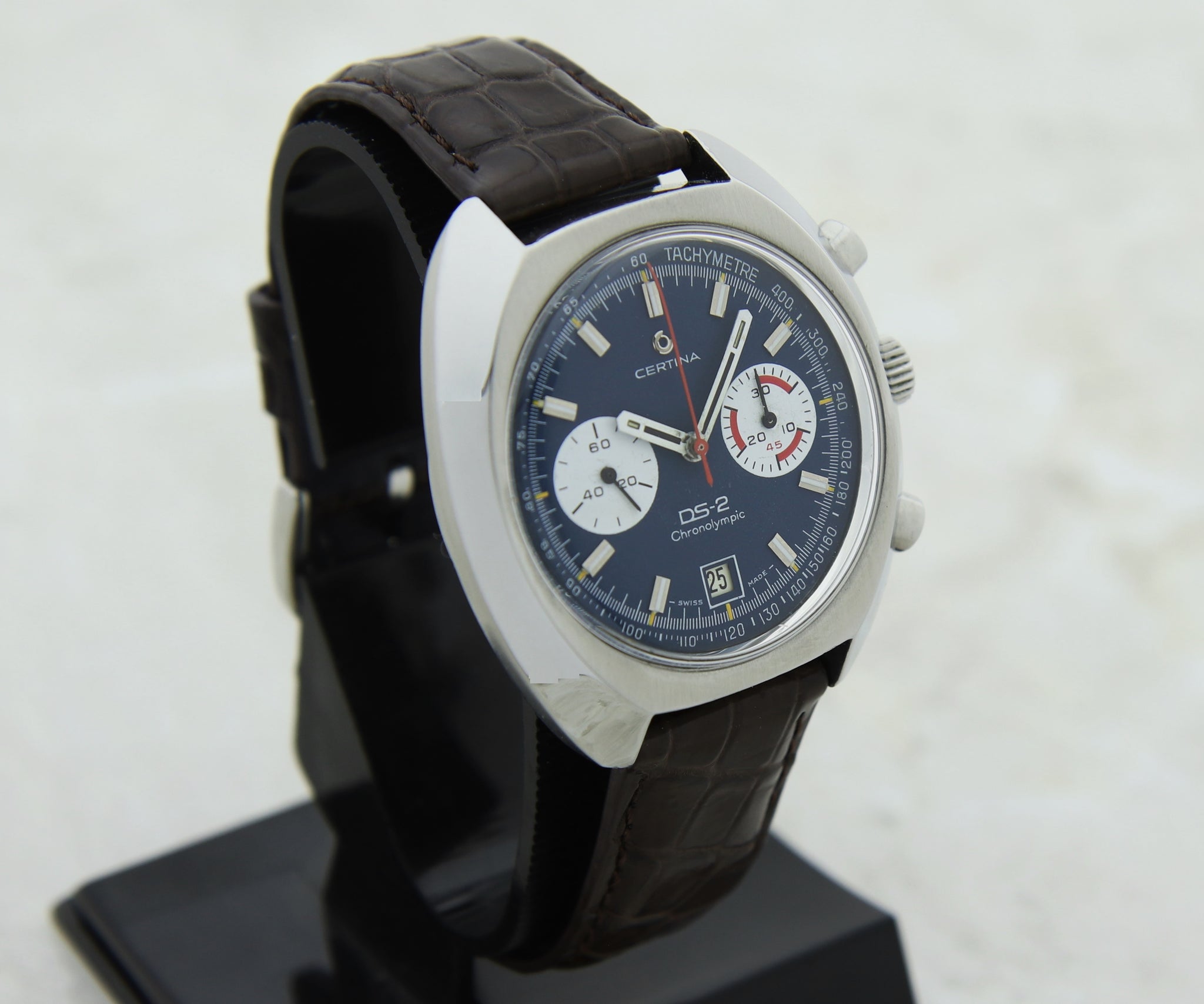 Vintage CERTINA DS-2 Chronolympic Chronograph Mechanical Cal. 23 Steel case 43mm Ref: 8601800