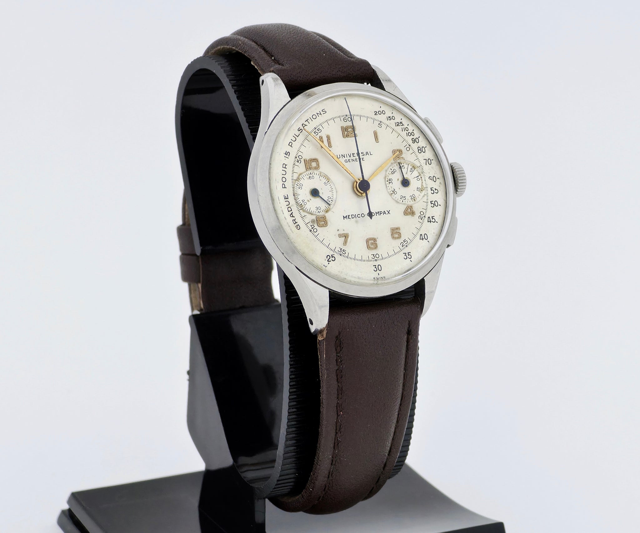 Vintage Unversal Geneve MEDICO-COMPAX chronograph Cal.285 Steel 35mm Ref: 22420