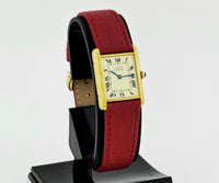 Cartier Tank Vermeil Quartz, 925 Silver & Gold plated Unisex watch Ref: 590005