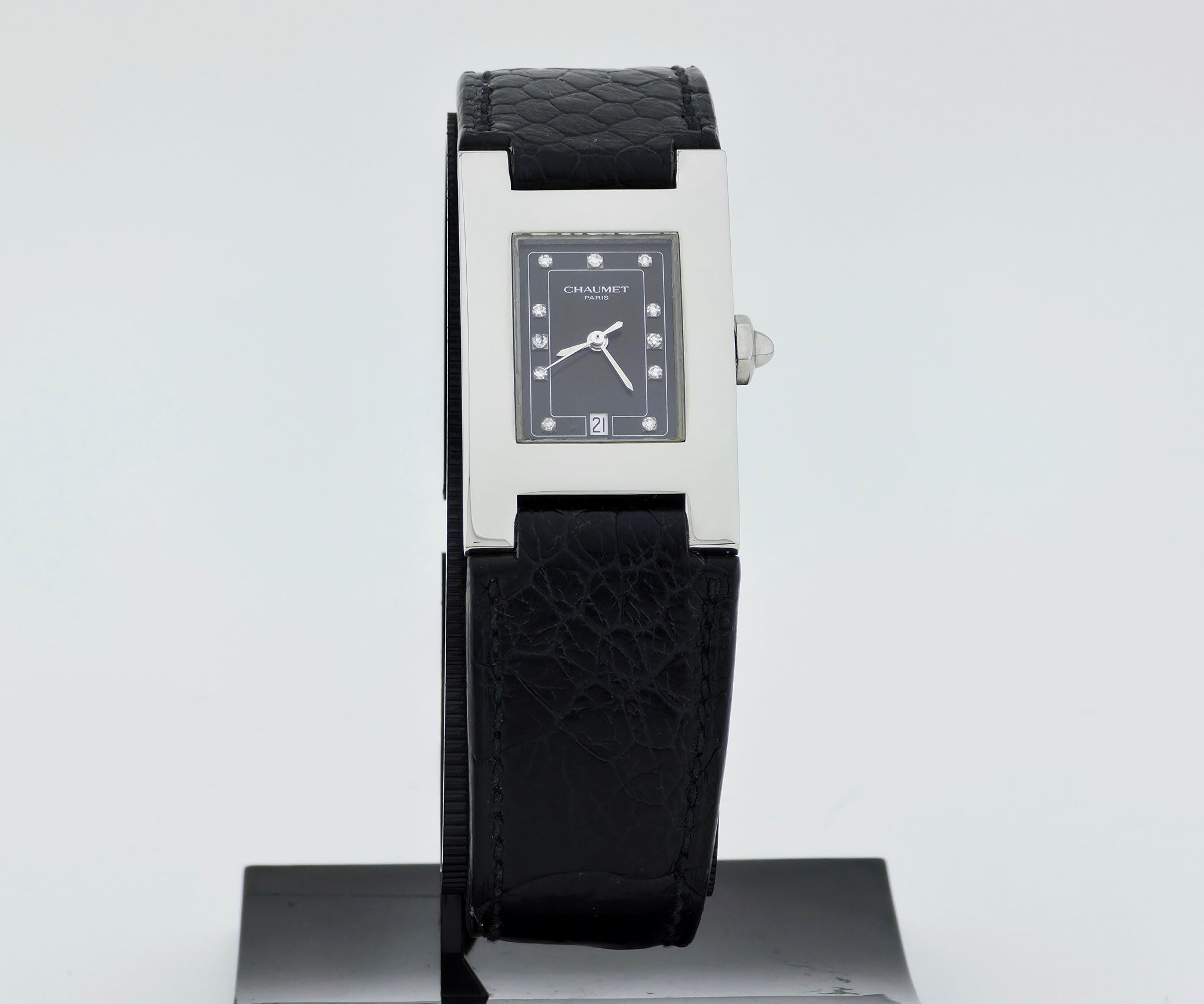 Chaumet Style Paris Quartz, Steel case  Diamond dial, Square women's watch