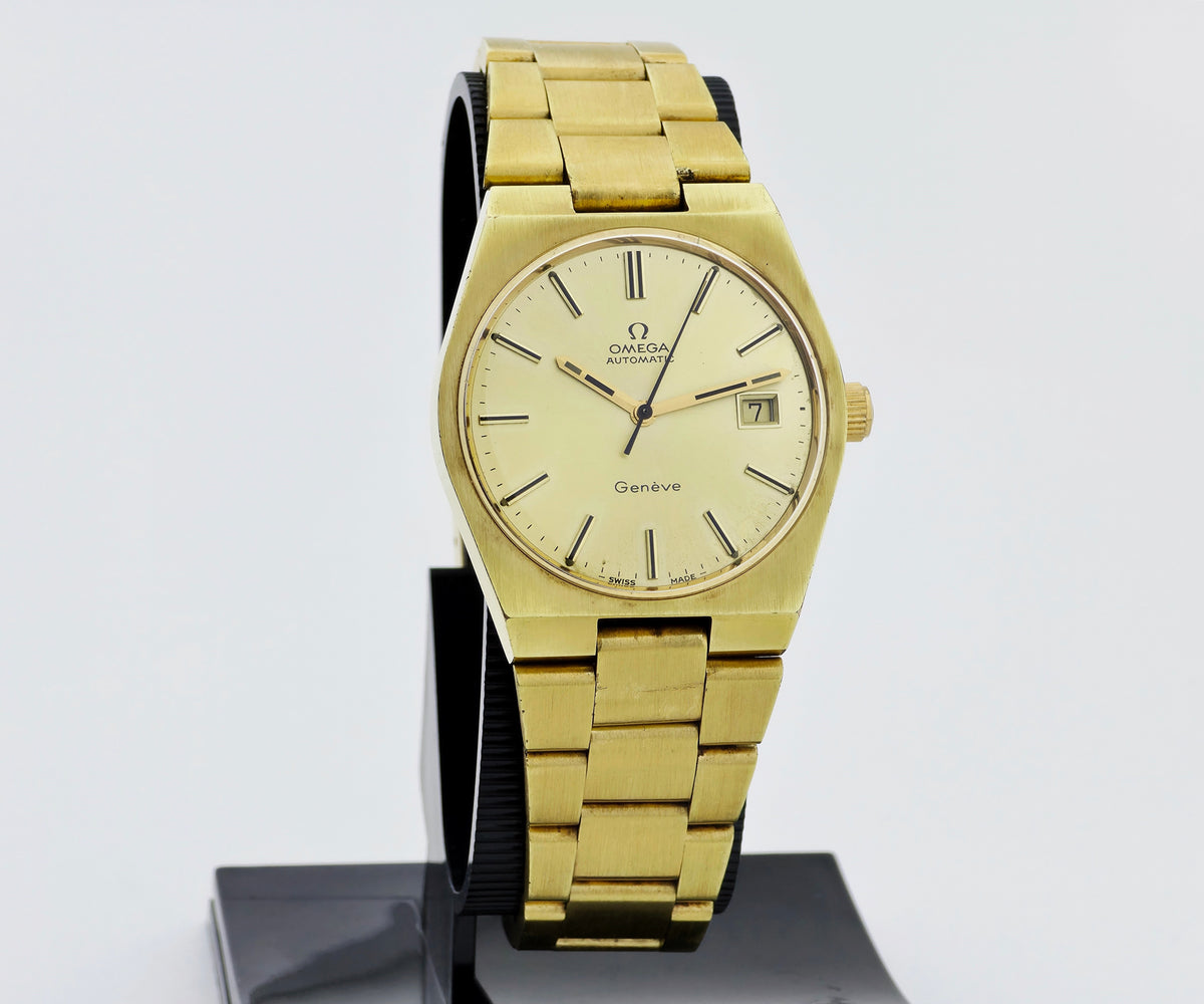 vintage Omega Genève Automatic Cal. 1481  Steel & Gold plated 35mm Men's watch Ω 166.099