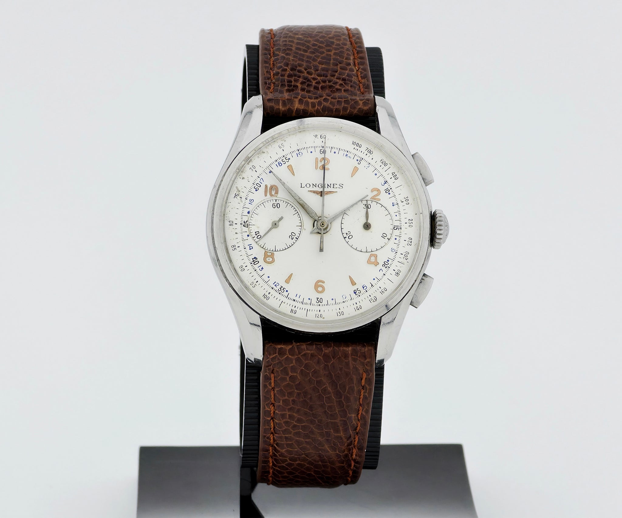 Vintage LONGINES Chronograph mechanical Cal. 30CH Steel case 38mm Ref: 6552