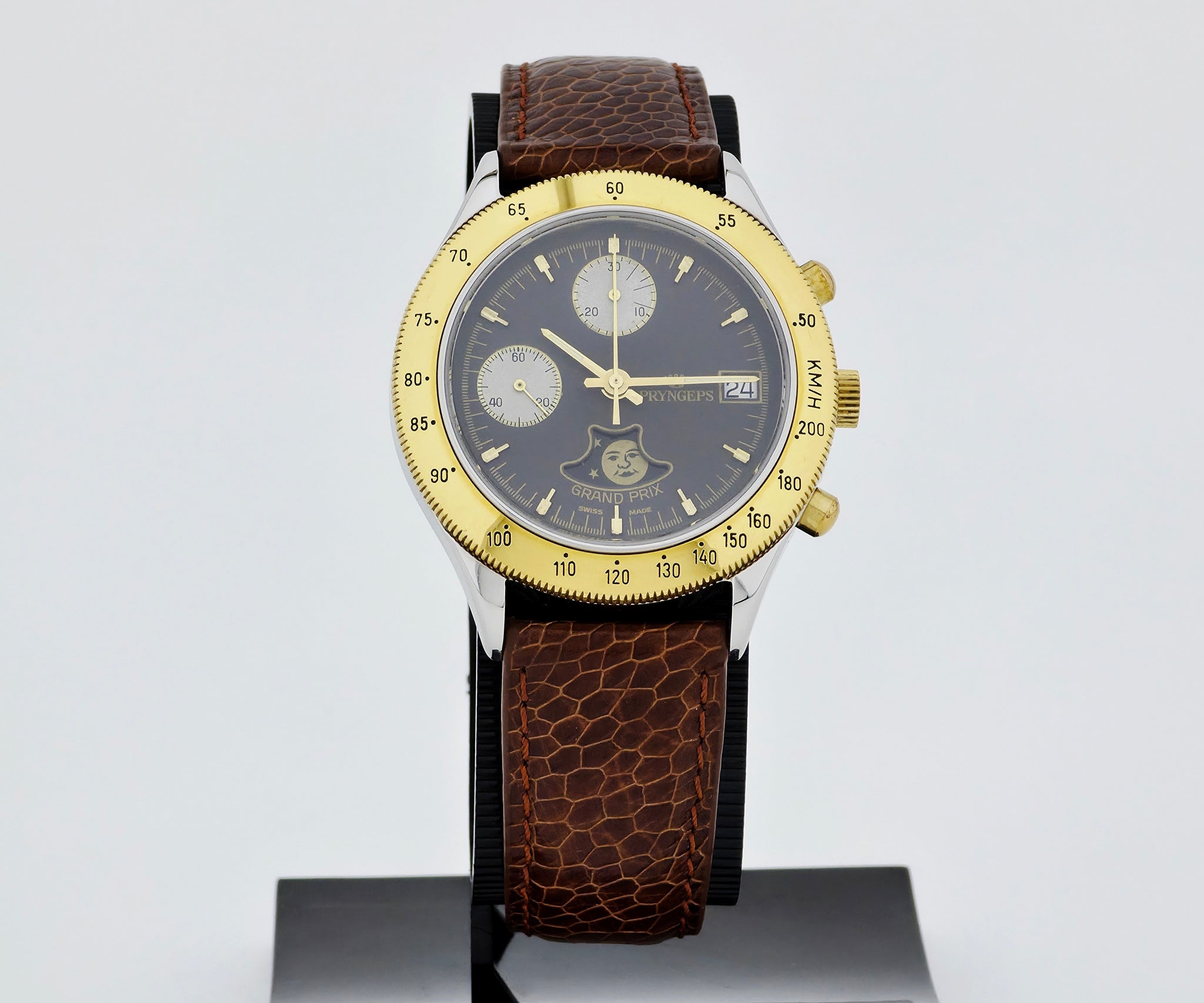 PRYNGEPS chronograph automatic Moonphase Cal.7758 Two-tone Men's watch 38mm