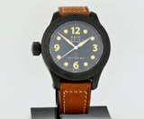 RAID MARINA 1945 FLOTTIGLIA MAS LEFT HANDED BLACK PVD STAINLESS STEEL 49MM CASE