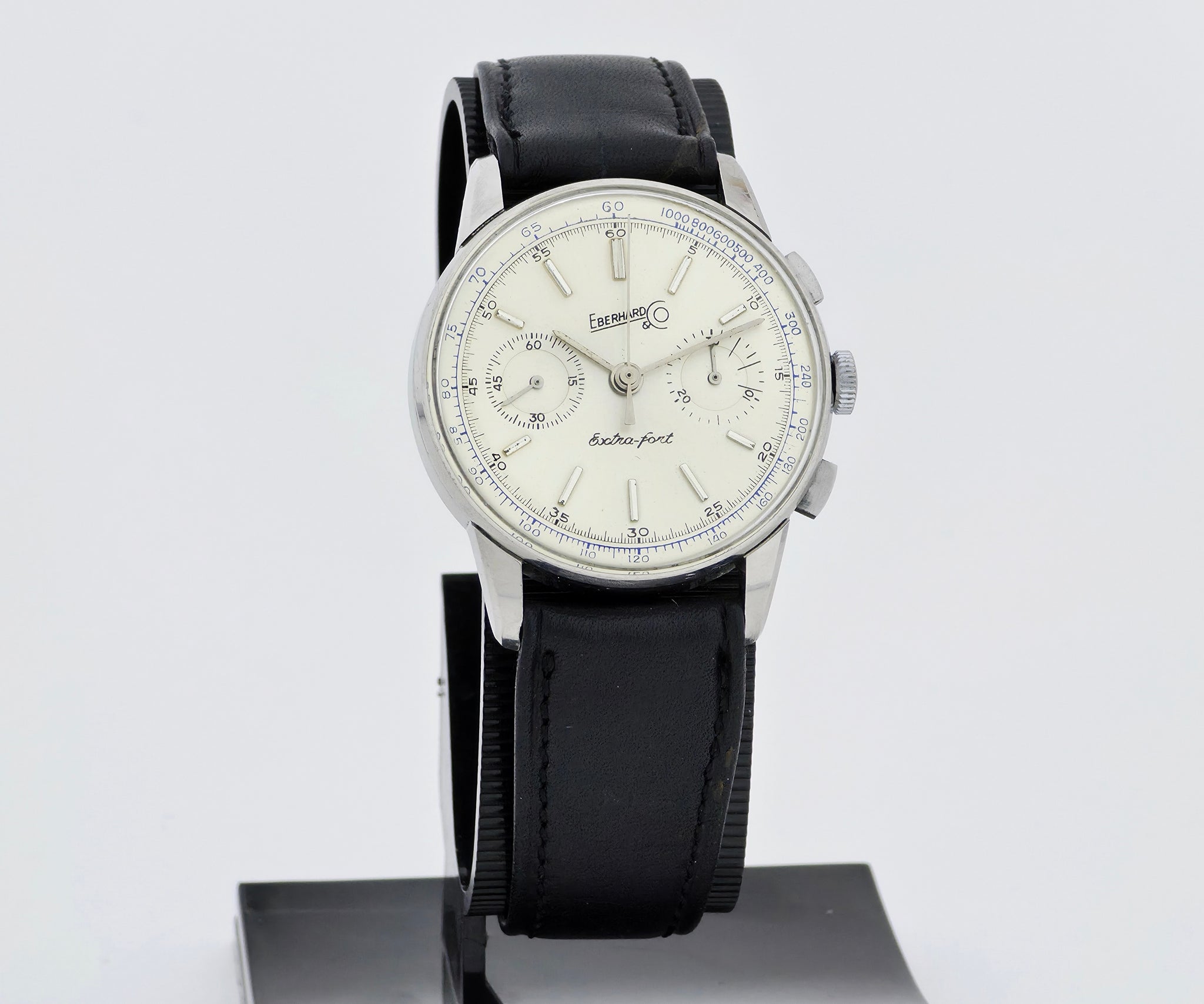 Vintage Eberhard & Co Extra-Fort Chronograph mechanical Cal. 310-8 Steel 36mm Ref: 31003