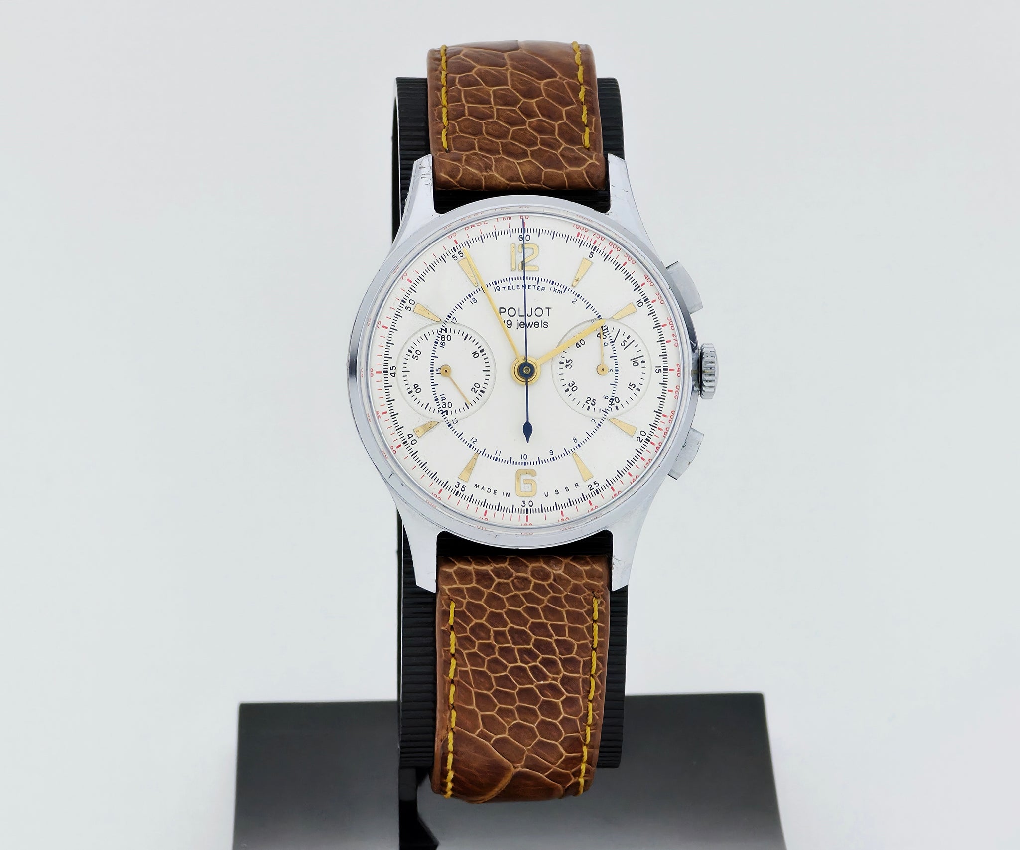 Vintage Poljot Strela Chronograph mechanical Cal. 3017 USSR Soviet Watch