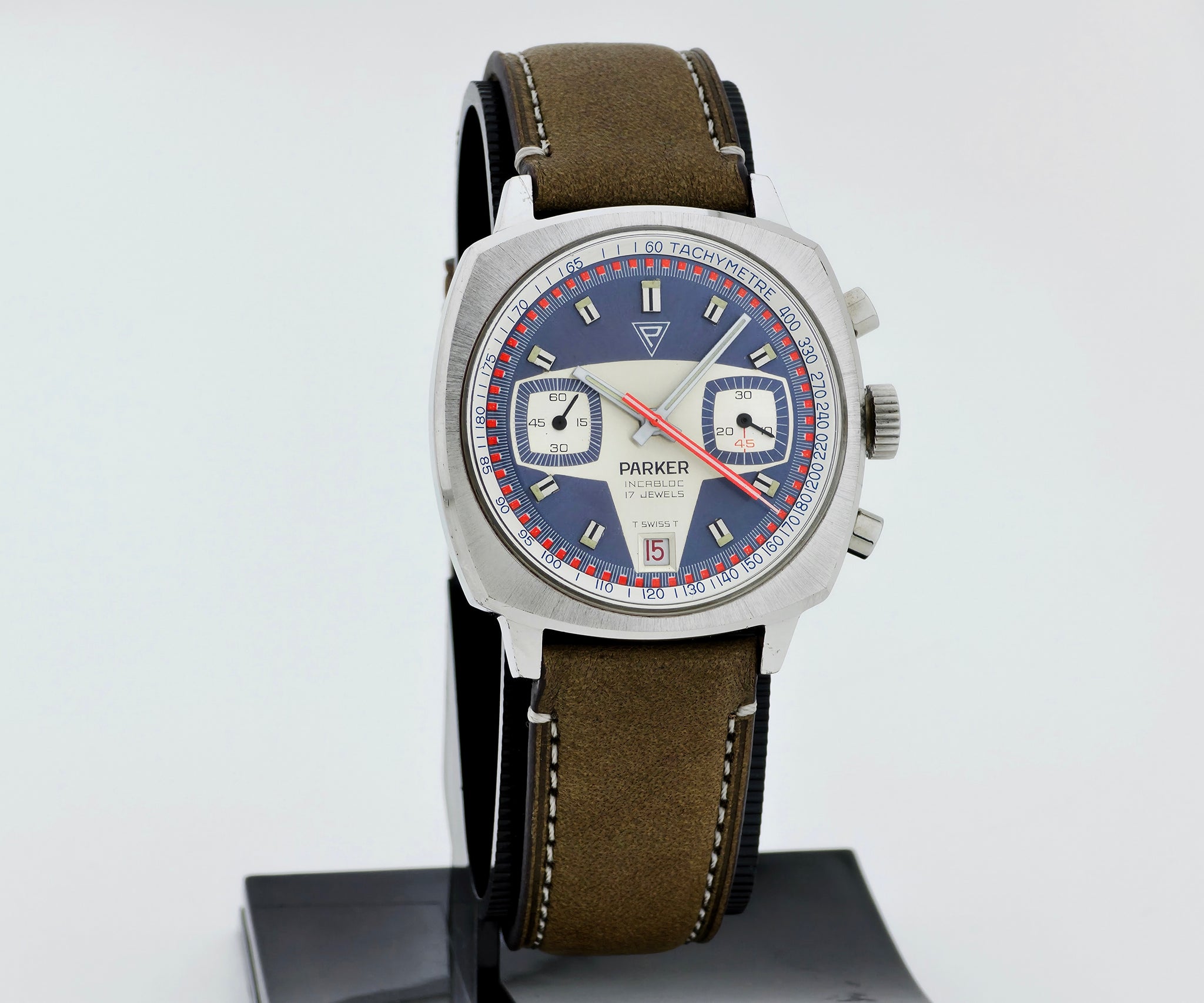 Vintage PARKER Chronograph mechanical Cal.7734 Extra rare Men’s watch 37mm