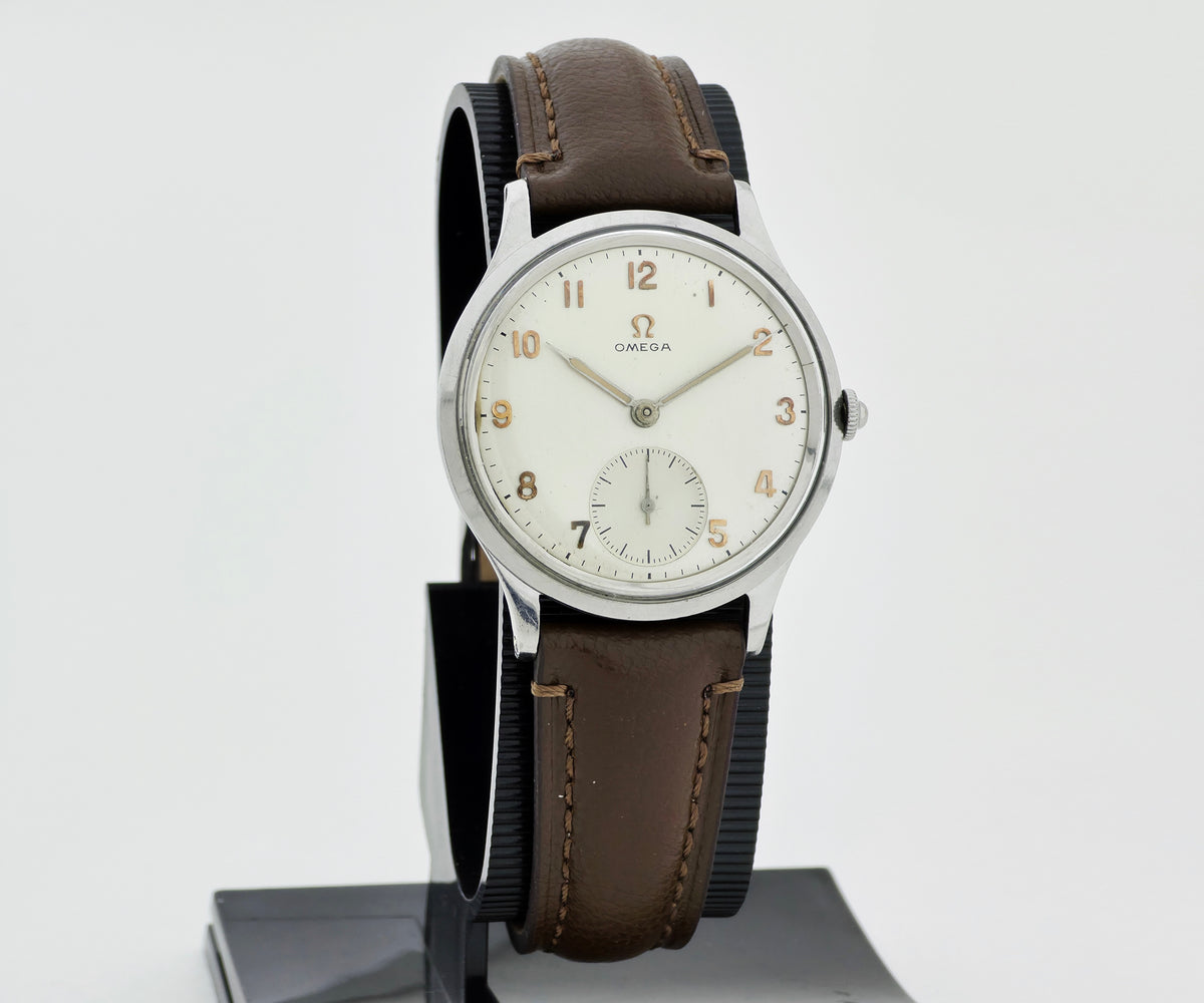 Rare 1940s OMEGA Mechanical Cal. 28 Steel case 35mm for Men’s Ref: 2403/1