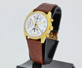 VALJOUX 7751 chronograph automatic Full calendar, Moonphase. Steel & Gold plated 36mm