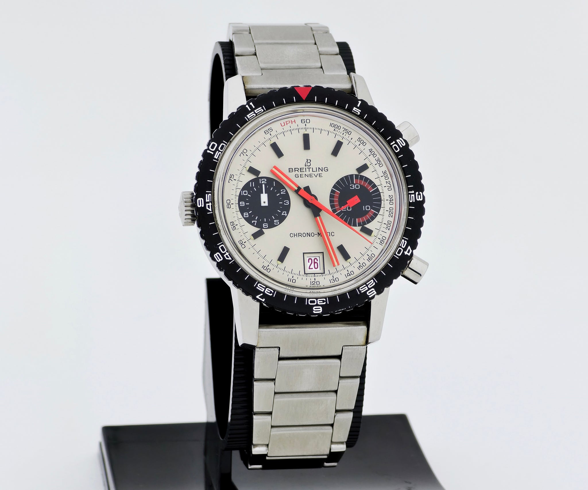 Vintage BREITLING Chrono-matic Valjoux Cal.12  Automatic 40mm steel Ref: 2110 Panda dial