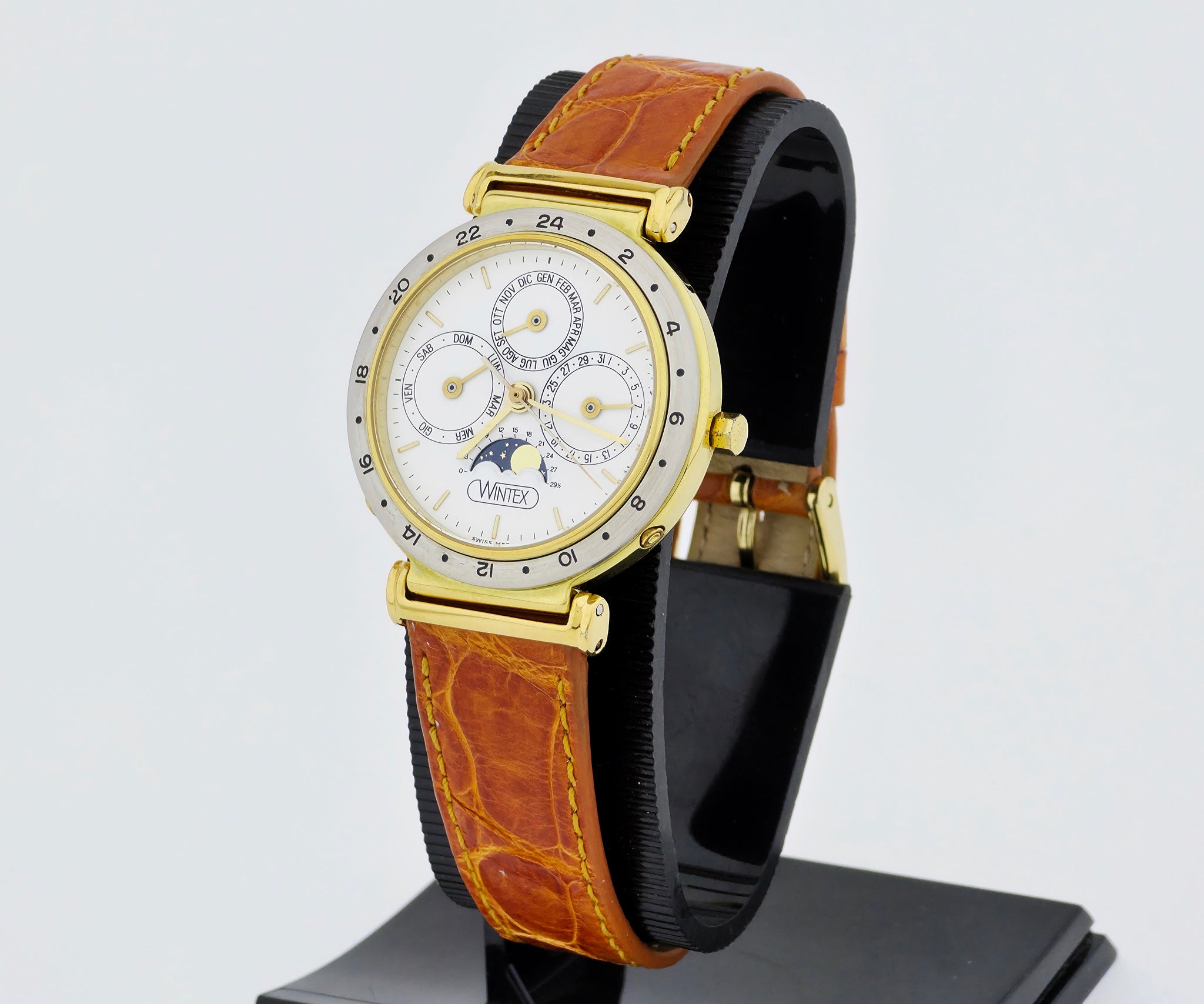Rare WINTEX MoonPhase Full-Calendar Automatic, Two-tone Unisex watch 33mm