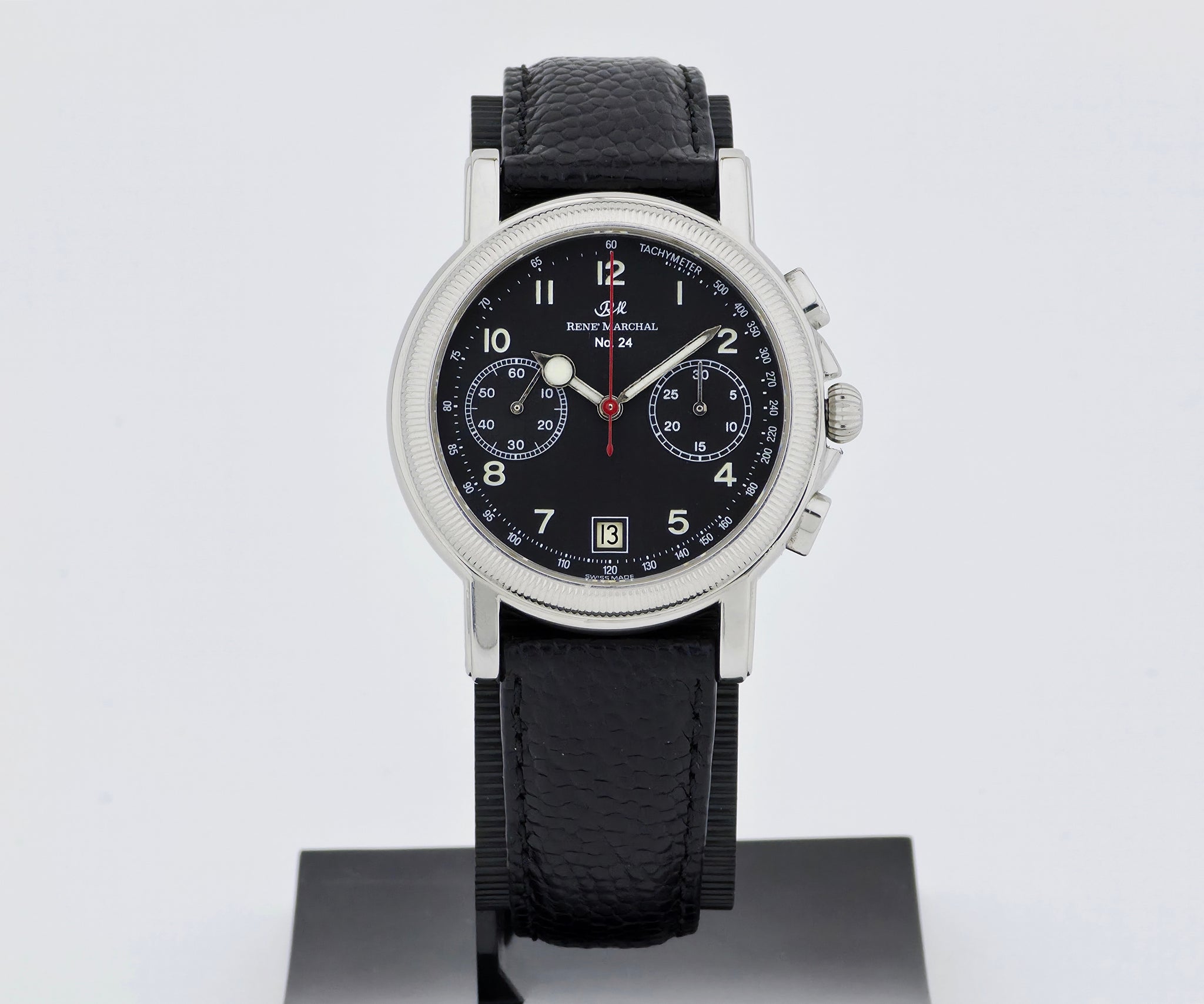 Vintage RENE MARCHAL No.24 Chronograph mechanical Cal.7734 Steel case 38mm