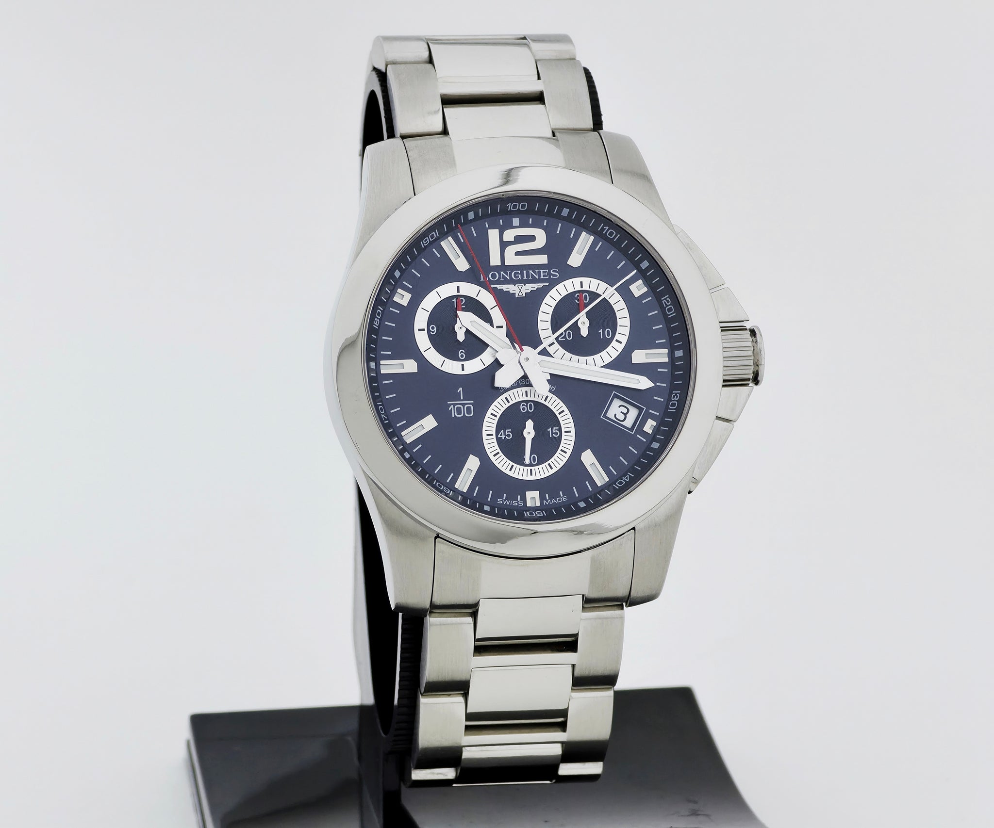 Longines Conquest Chronograph Quartz 41mm Steel Diver's watch L3.700.4