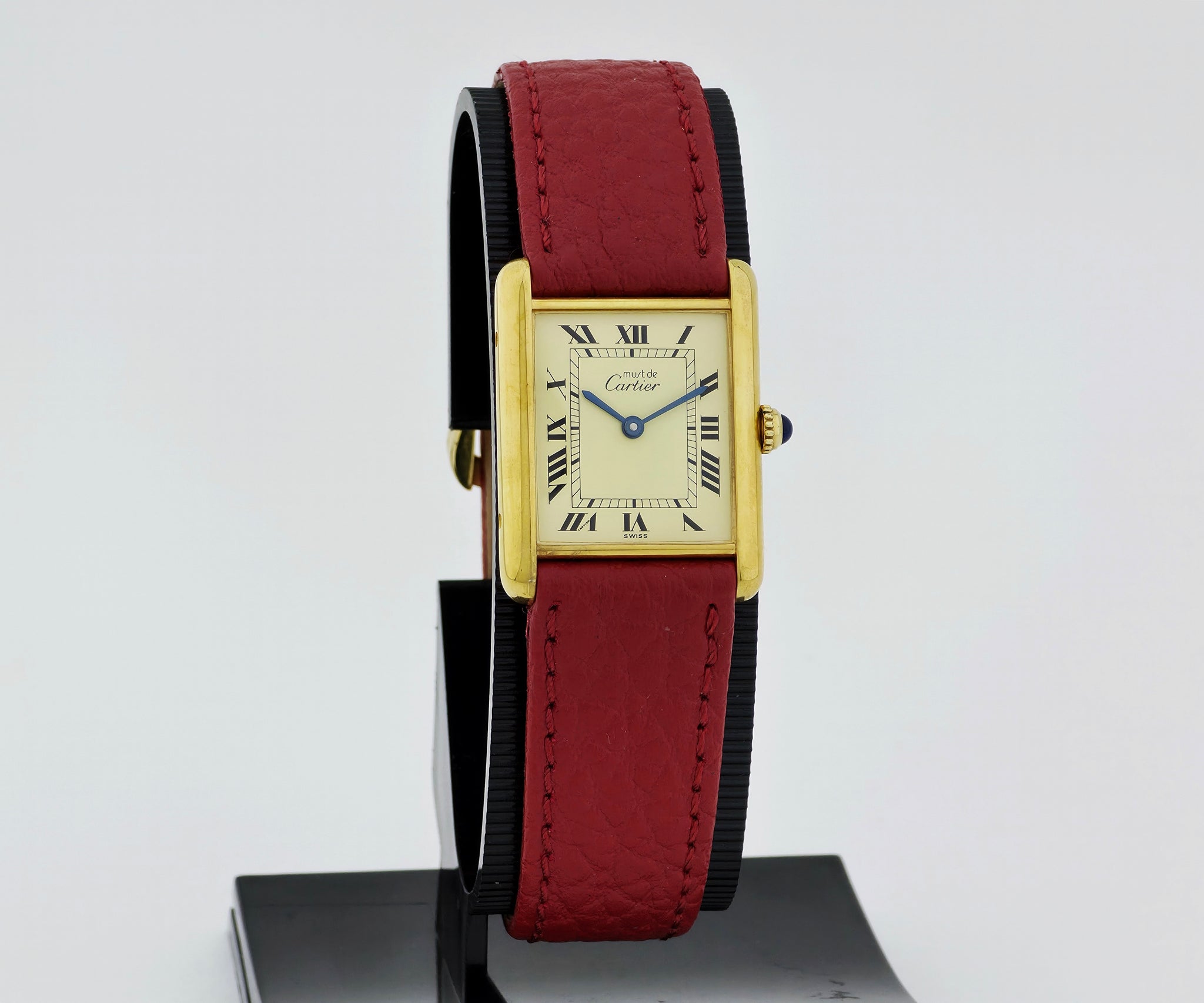 Cartier Tank Vermeil Quartz, 925 Silver & Gold plated Unisex watch Ref: 590005