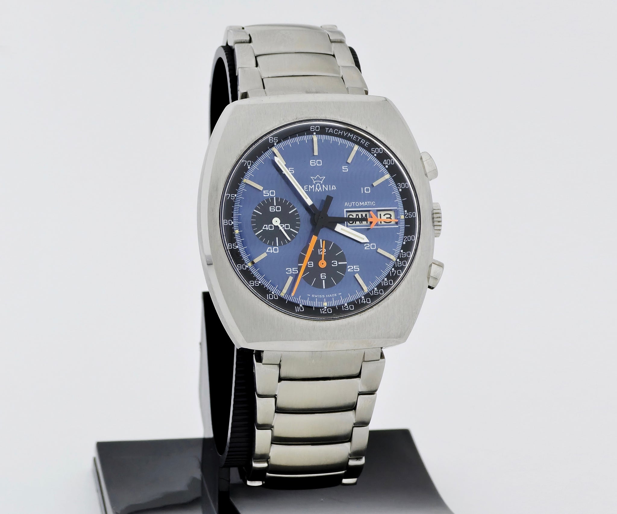 Vintage LEMANIA chronograph automatic Cal.5012 Steel case 40mm Ref: 11003