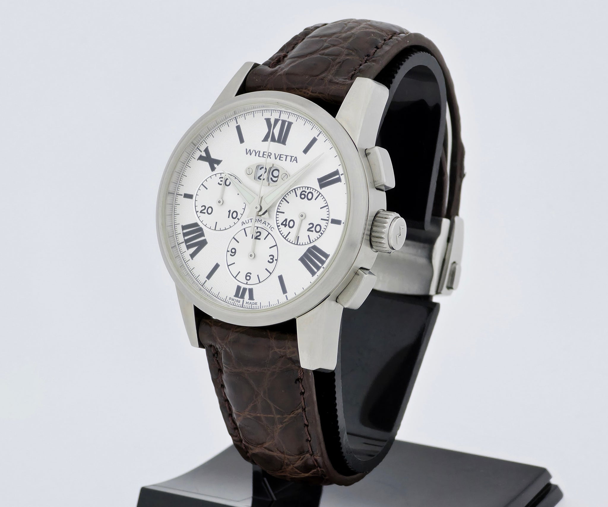 Wyler Vetta Espacite chronograph automatic Big-date 40mm Steel case