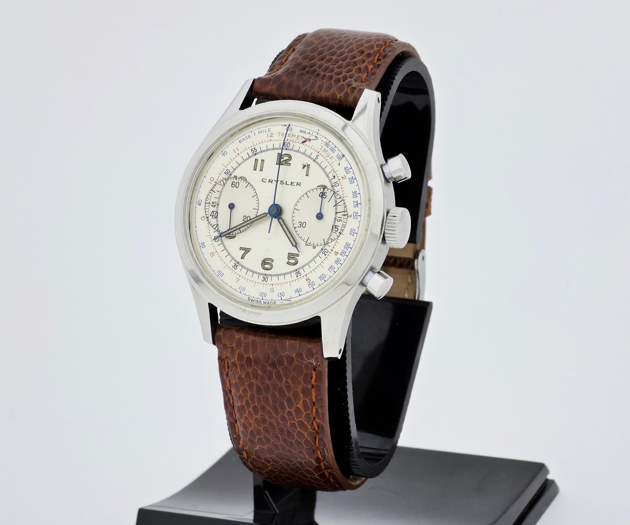 1940s Vintage CRYSLER & Co chronograph mechanical, Venus 175 Steel case 38mm