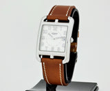 HERMES Cape Cod Quartz, 33mm Square Steel Men's Watch Ref: CC1.810
