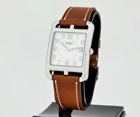HERMES Cape Cod Quartz, 33mm Square Steel Men's Watch Ref: CC1.810