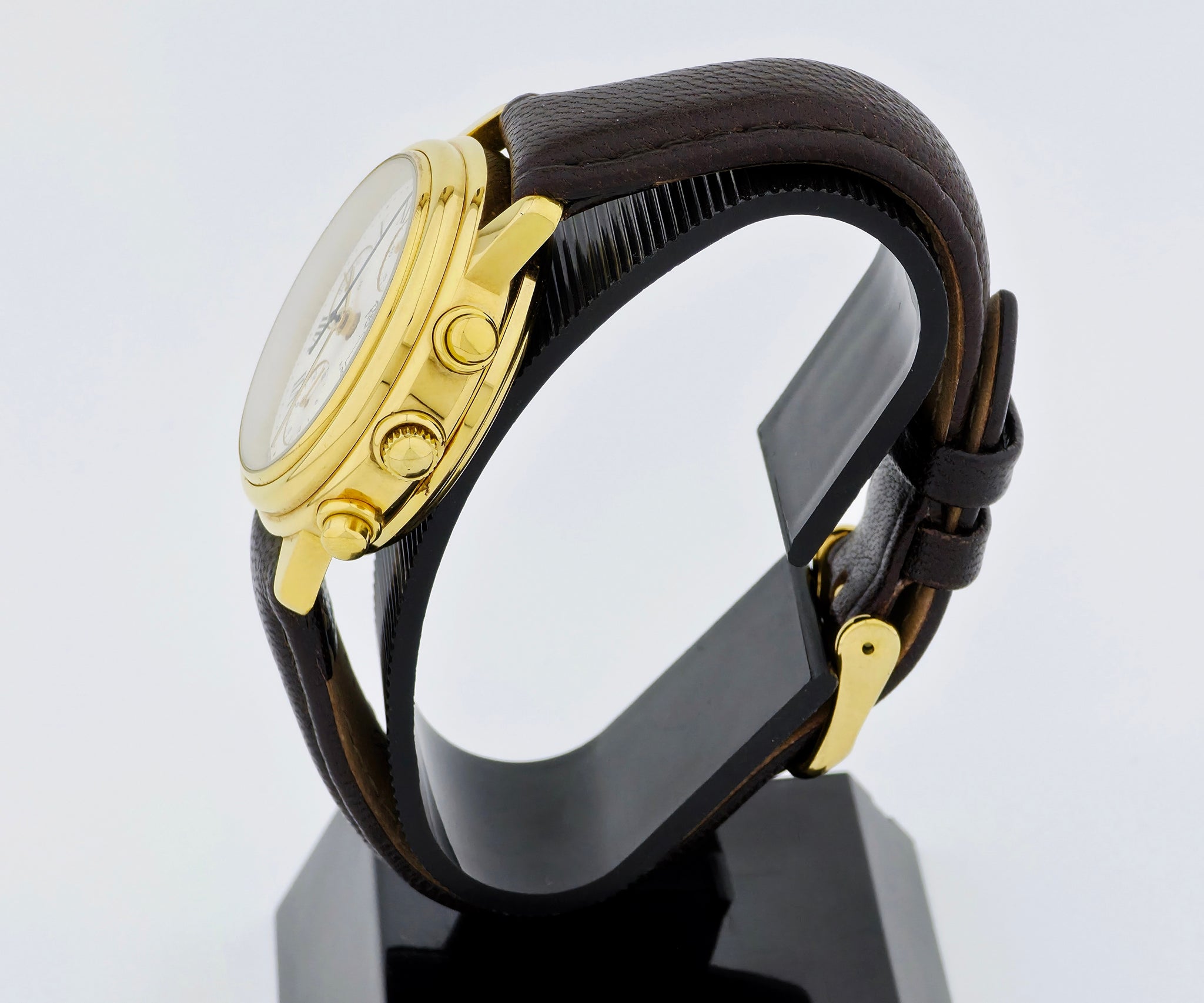 Reporter Chronograph automatic Valjoux Cal. 7750 Gold plated case 37mm