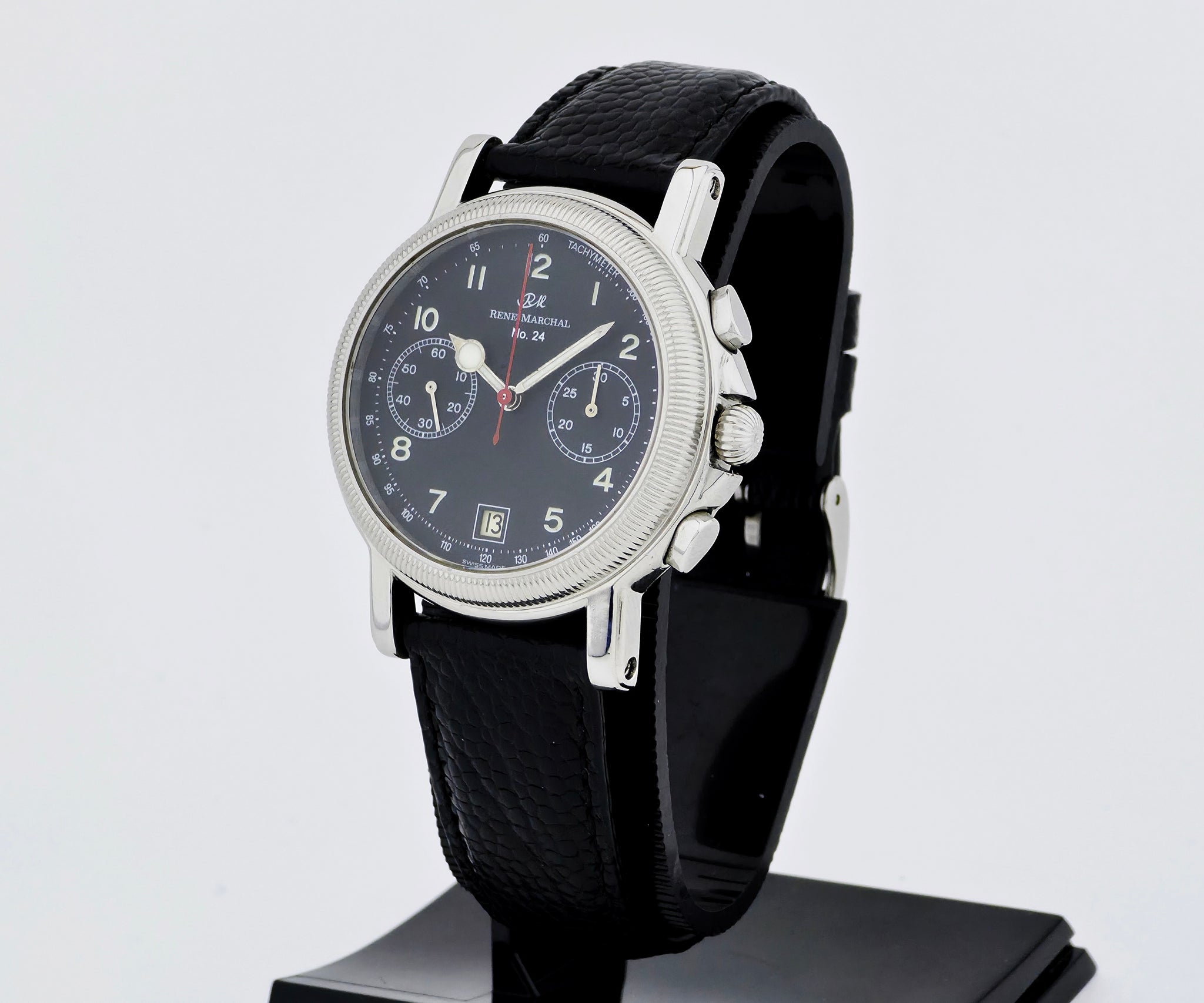 Vintage RENE MARCHAL No.24 Chronograph mechanical Cal.7734 Steel case 38mm