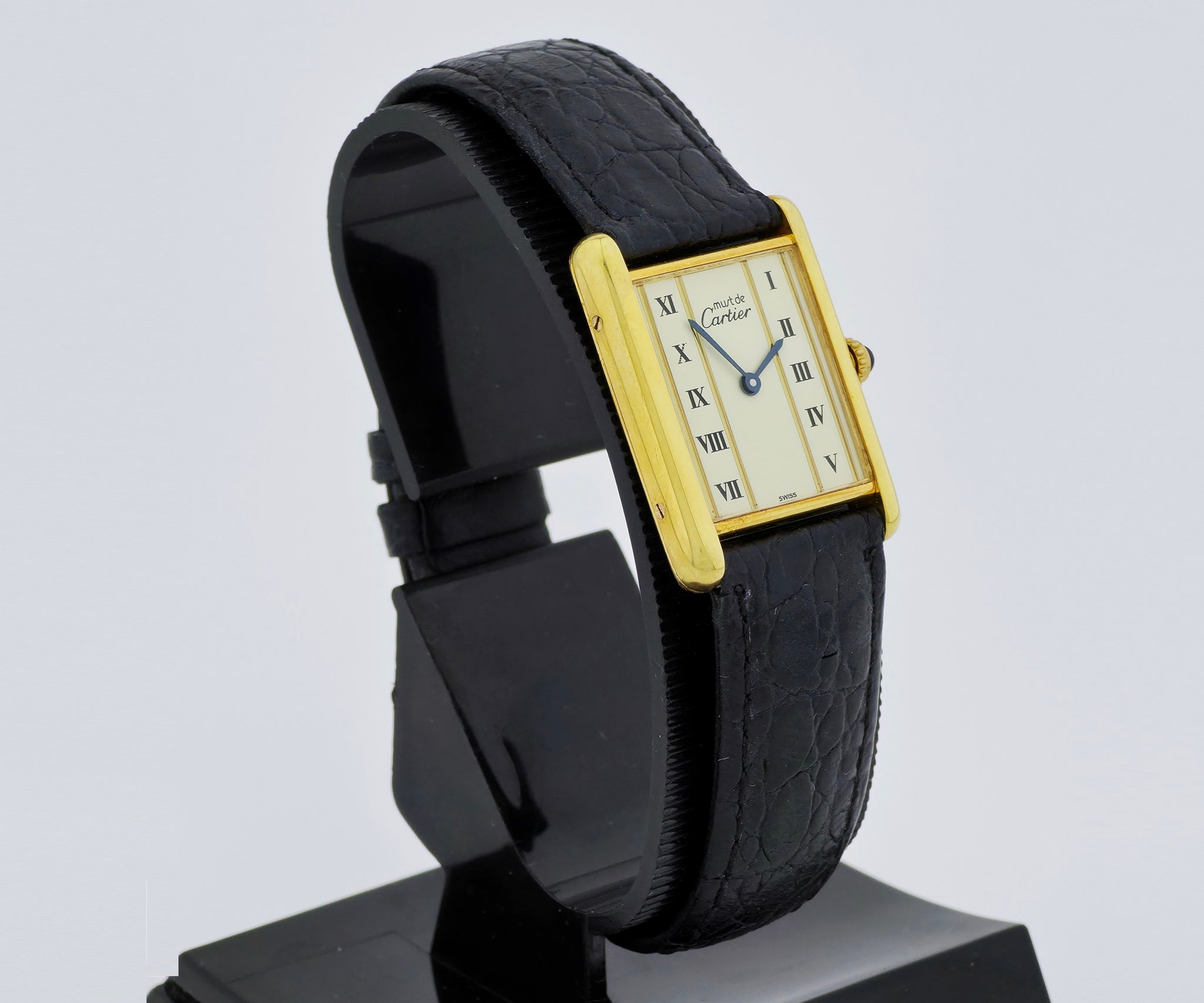 Cartier Tank Vermeil Quartz, 925 Silver & Gold plated Unisex watch Ref: 590005