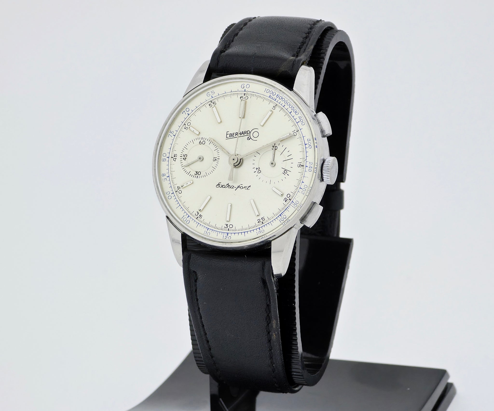 Vintage Eberhard & Co Extra-Fort Chronograph mechanical Cal. 310-8 Steel 36mm Ref: 31003