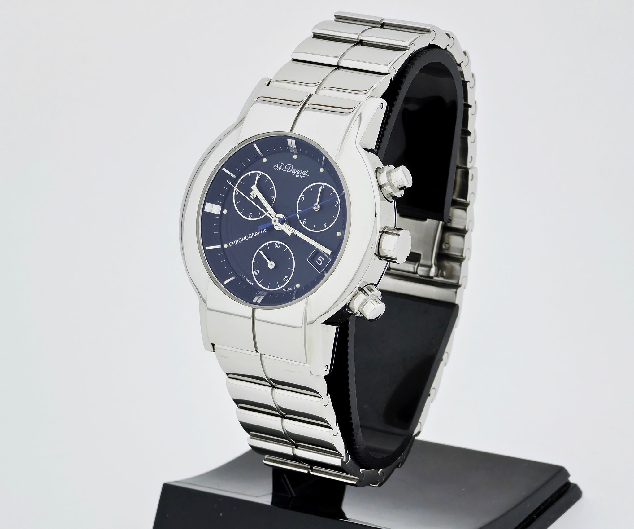 S.T. Dupont Paris Chronograph Quartz 40mm Stainless steel Men's Watch