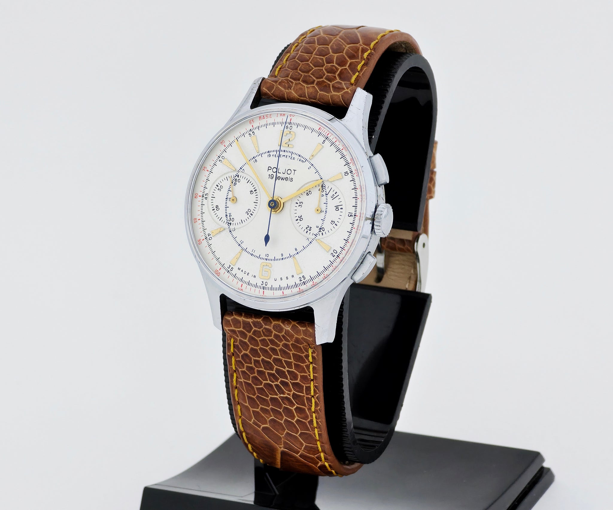 Vintage Poljot Strela Chronograph mechanical Cal. 3017 USSR Soviet Watch