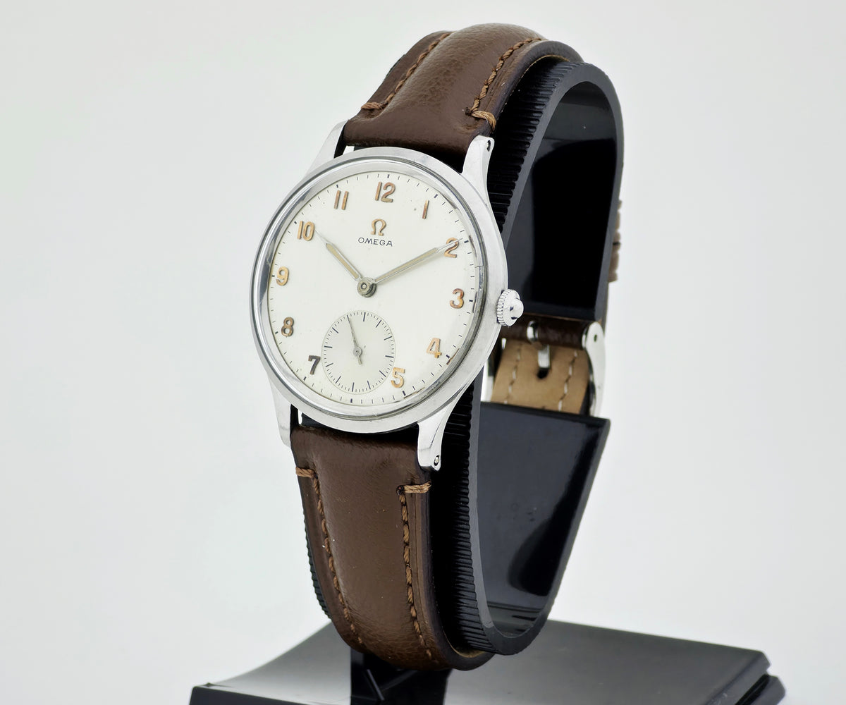Rare 1940s OMEGA Mechanical Cal. 28 Steel case 35mm for Men’s Ref: 2403/1