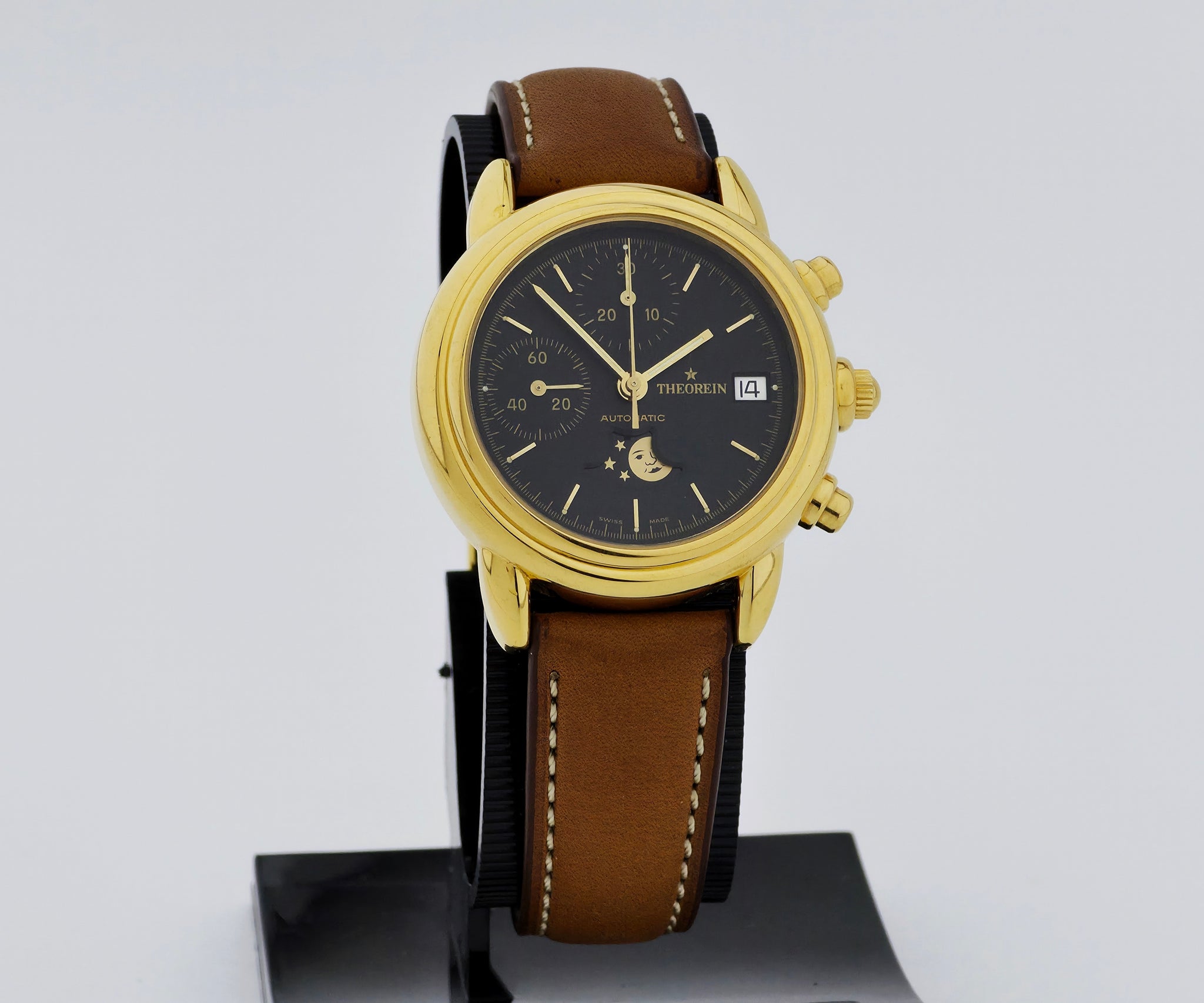THEOREIN Chronograph automatic Cal. 7758 Moon phase, 38mm Gold plated case