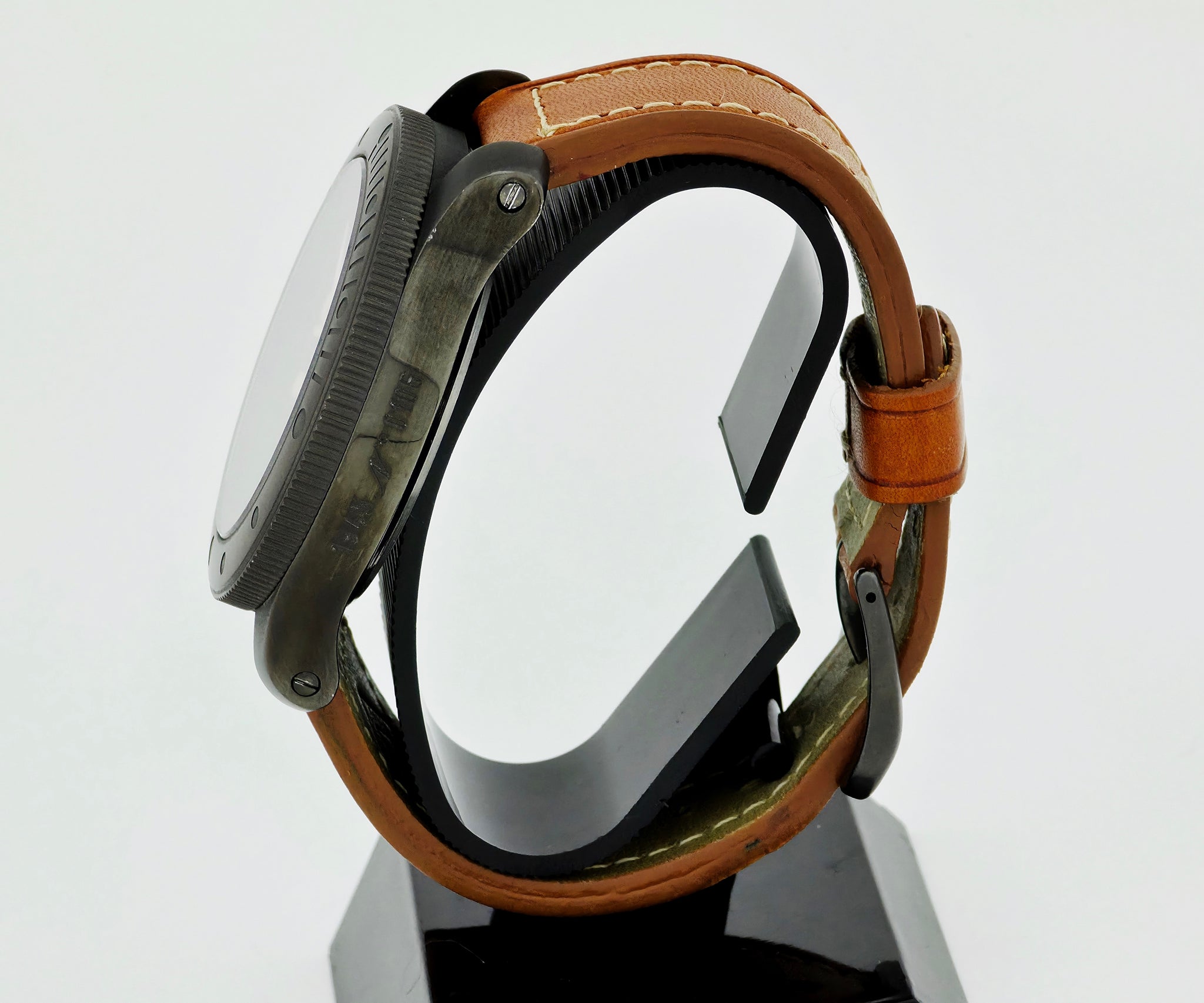 RAID MARINA 1945 FLOTTIGLIA MAS LEFT HANDED BLACK PVD STAINLESS STEEL 49MM CASE