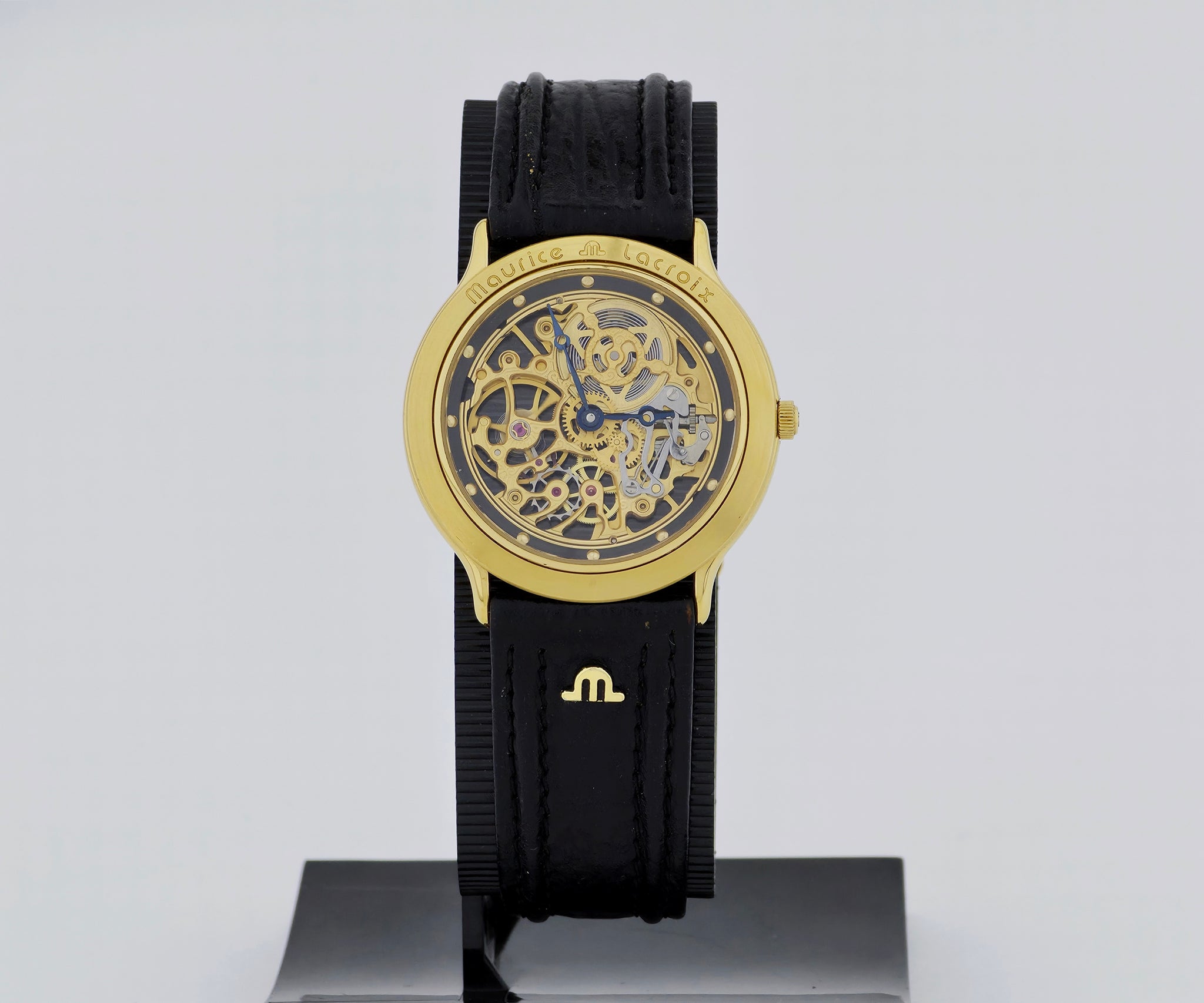 Rare Maurice Lacroix Skeleton mechanical, Gold plated Unisex watch Ref: 12988