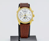 VALJOUX 7751 chronograph automatic Full calendar, Moonphase. Steel & Gold plated 36mm