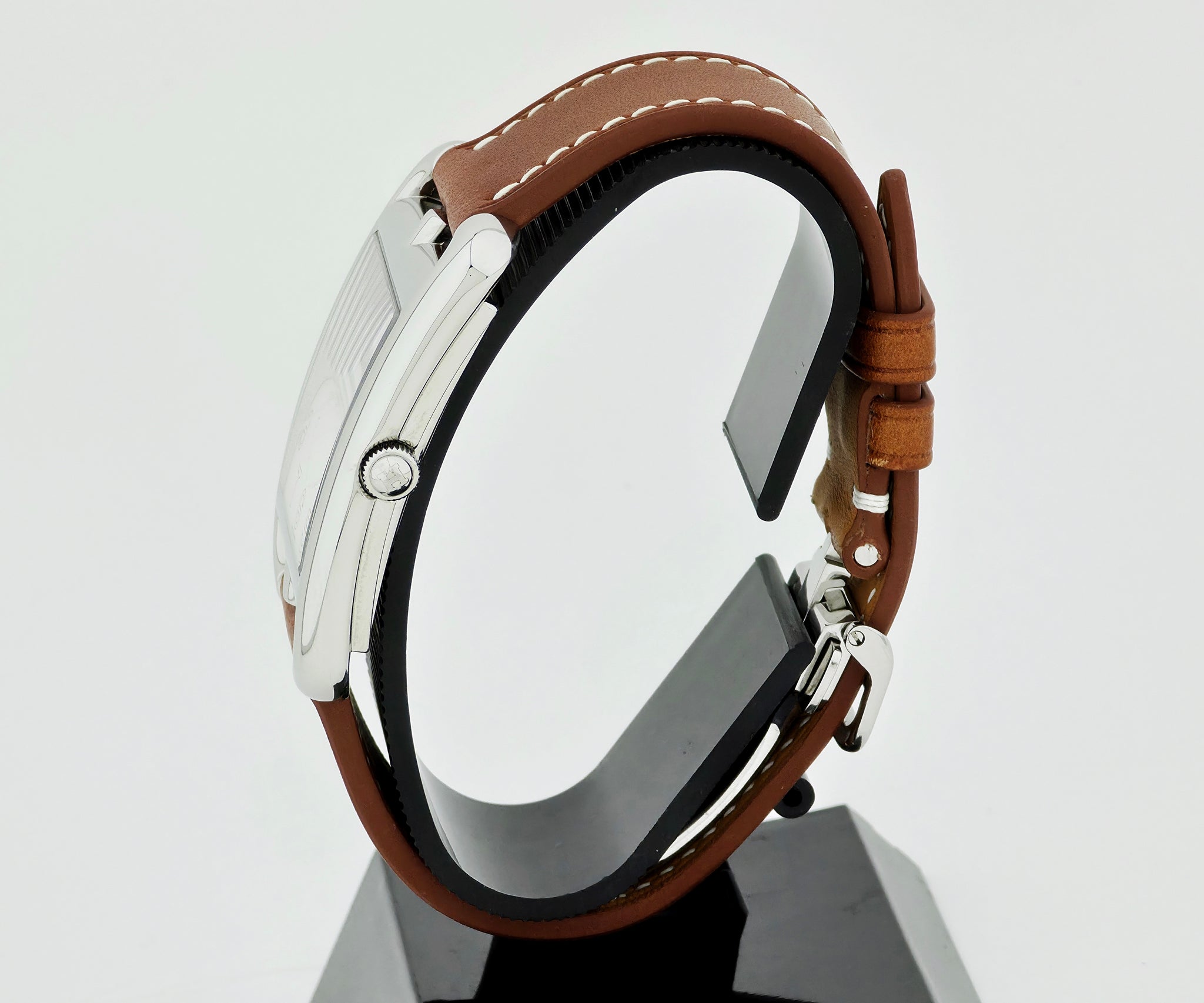 HERMES Cape Cod Quartz, 33mm Square Steel Men's Watch Ref: CC1.810