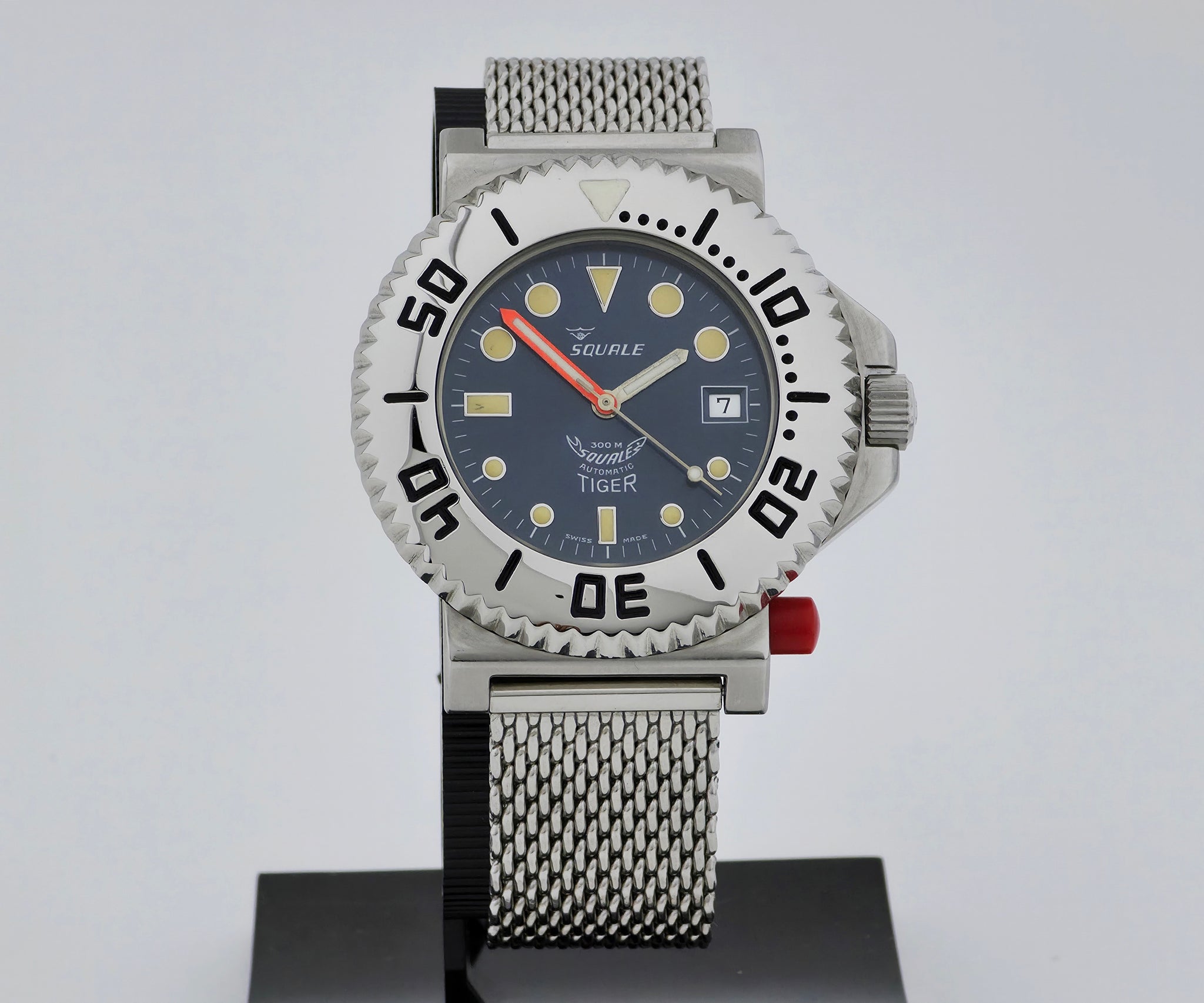 Squale TIGER Automatic 300m divers watch 44mm Steel case Ref: 2007