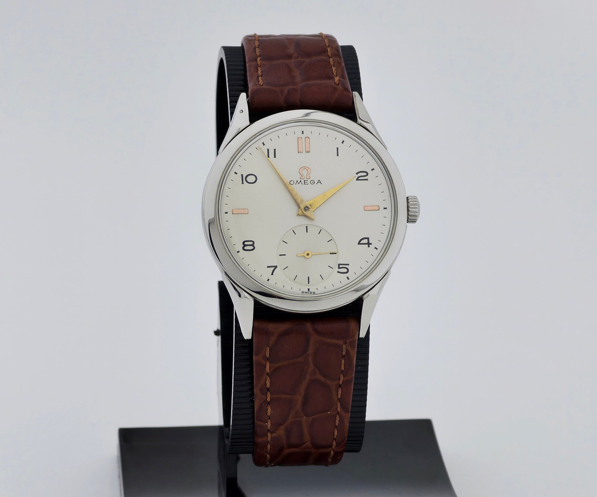 Vintage OMEGA mechanical Cal.265 Stainless steel 35.5mm Men's watch Ref: 2605-3