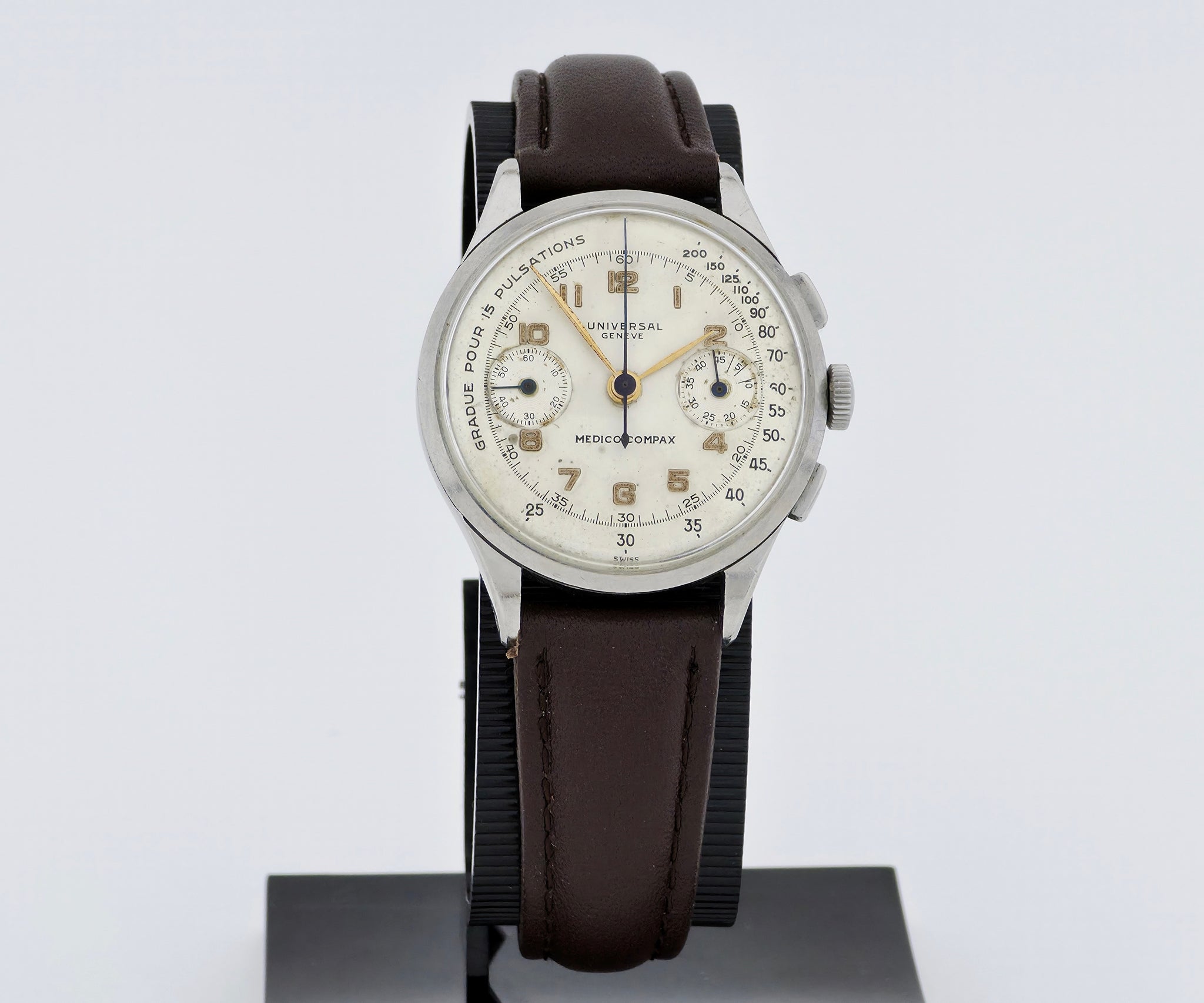 Vintage Unversal Geneve MEDICO-COMPAX chronograph Cal.285 Steel 35mm Ref: 22420