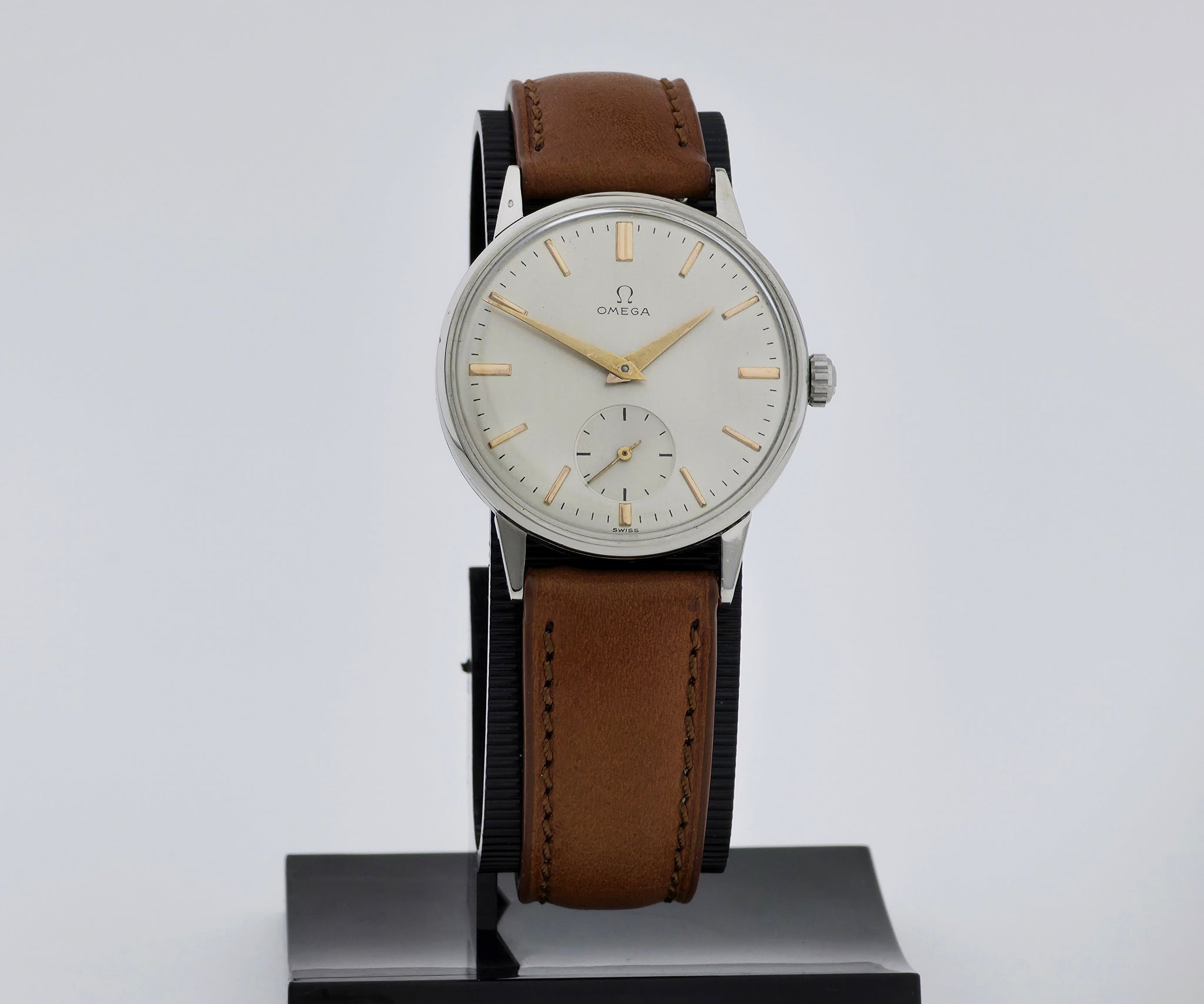 Vintage OMEGA mechanical Cal. 30 T2 PC 35mm Stainless Steel Men's watch Ref: 2271-1