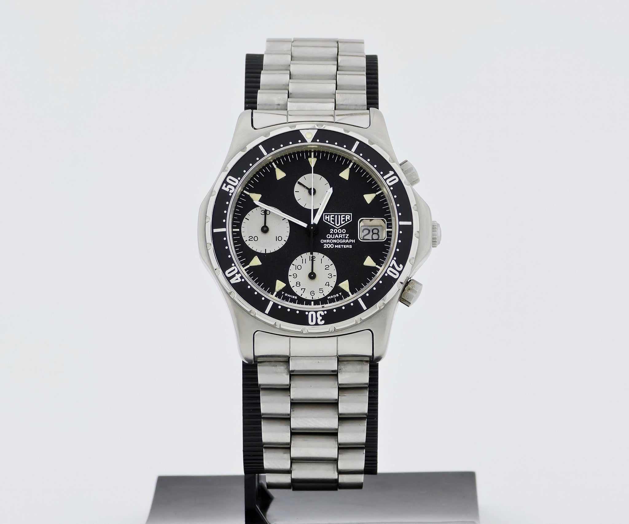 HEUER 2000 Series chronograph quartz, 38mm Steel case Ref: 273.006/ 1